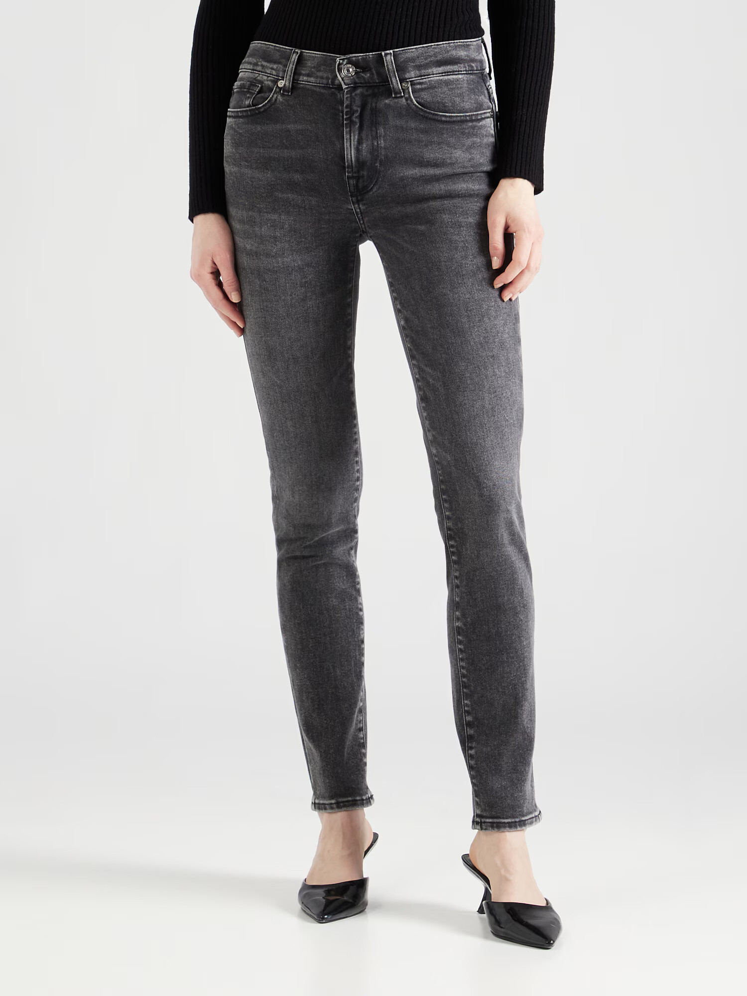 7 for all mankind Jeans 'ROXANNE' gri denim - Pled.ro