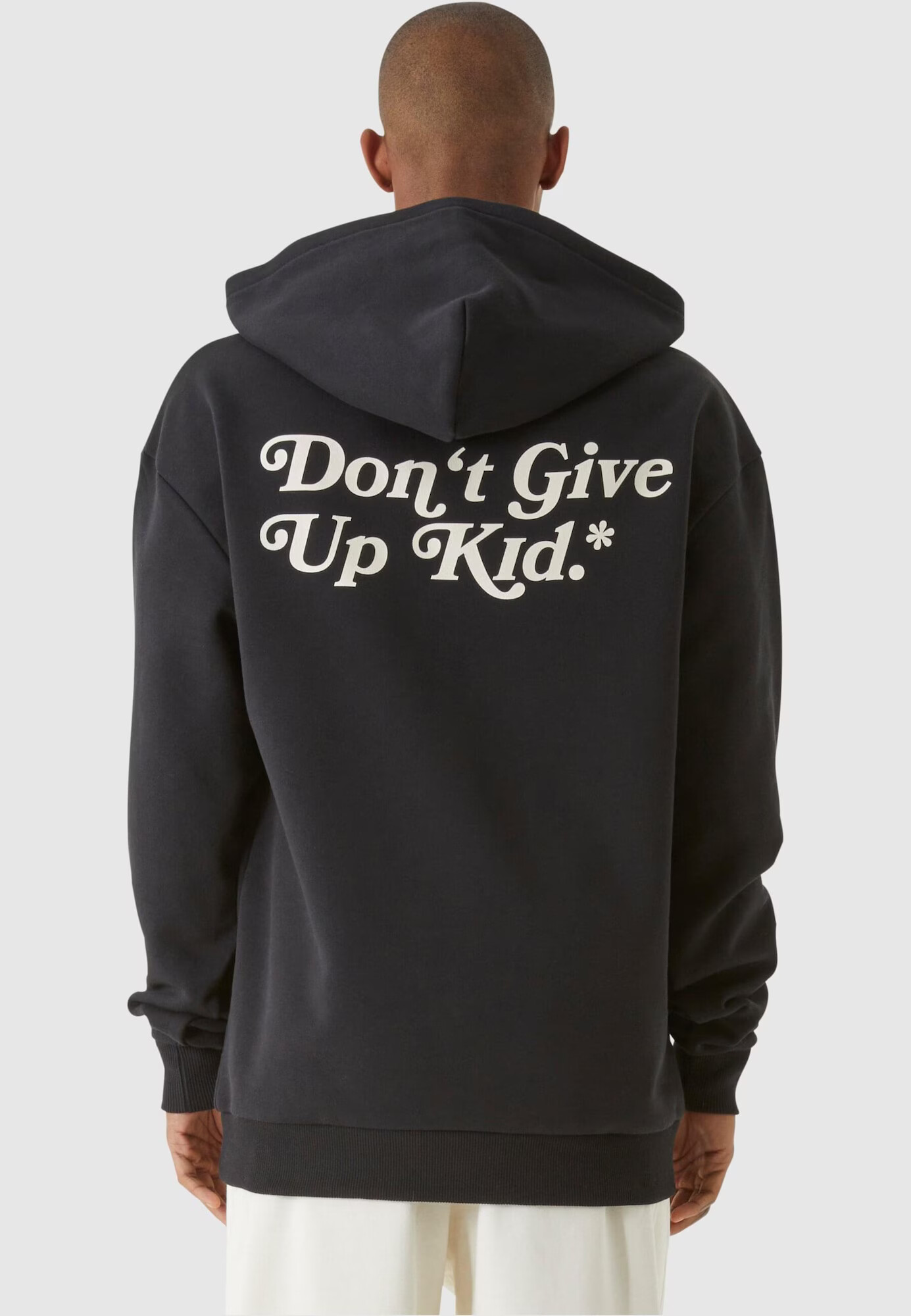 9N1M SENSE Bluză de molton 'Don't Give Up Kid' negru / alb - Pled.ro