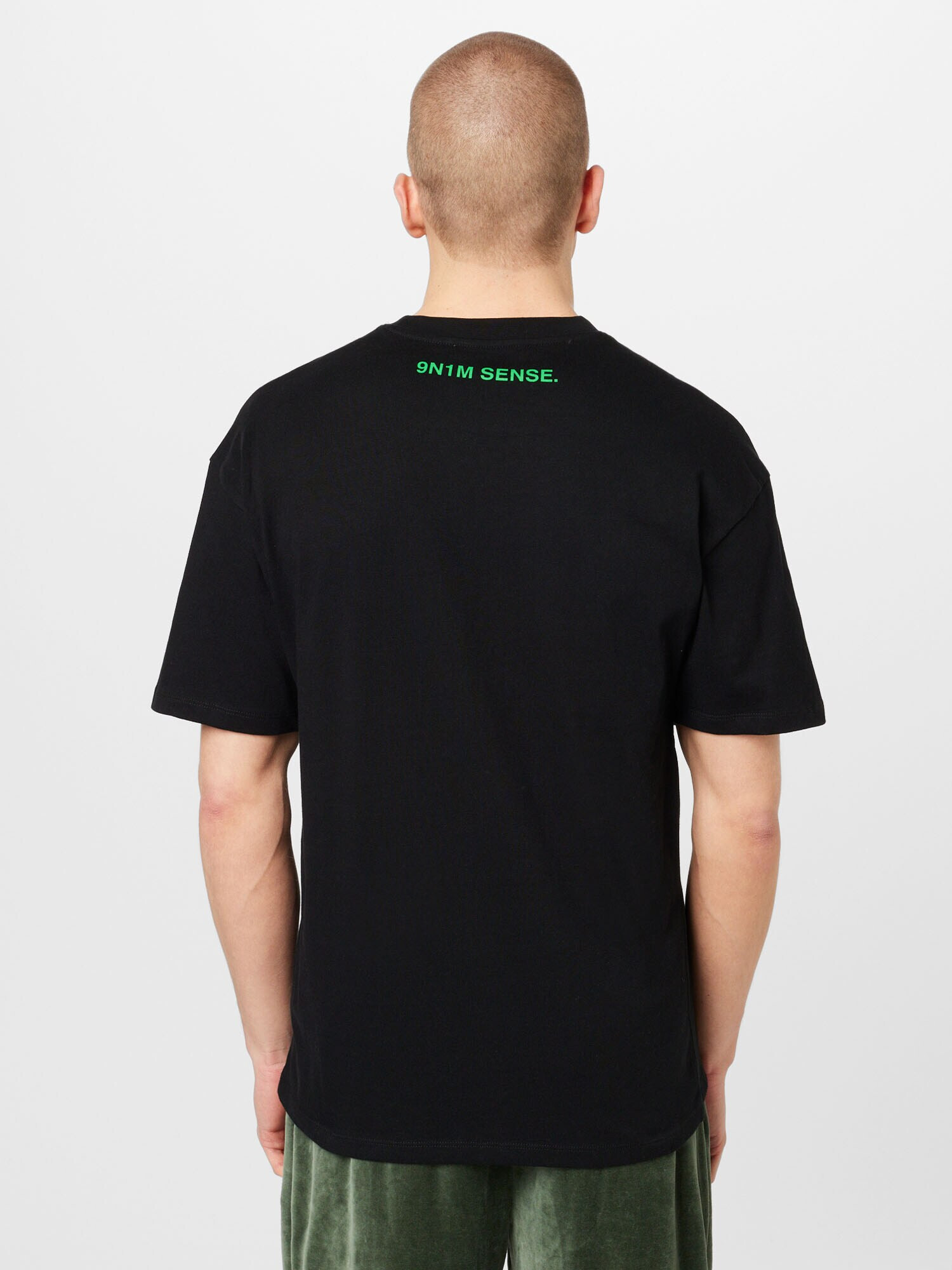 9N1M SENSE Tricou gri / verde / negru / alb - Pled.ro