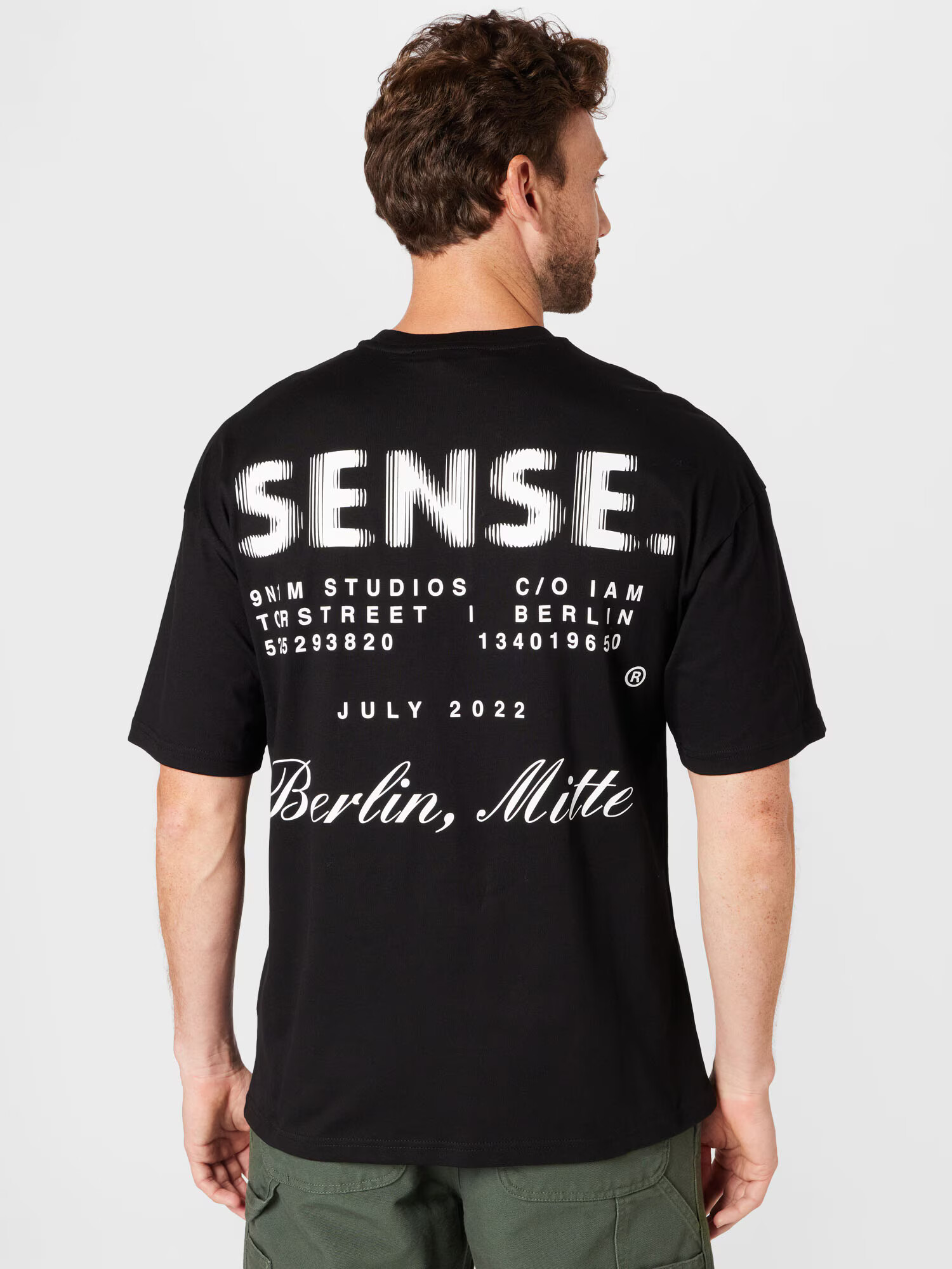 9N1M SENSE Tricou negru / alb - Pled.ro