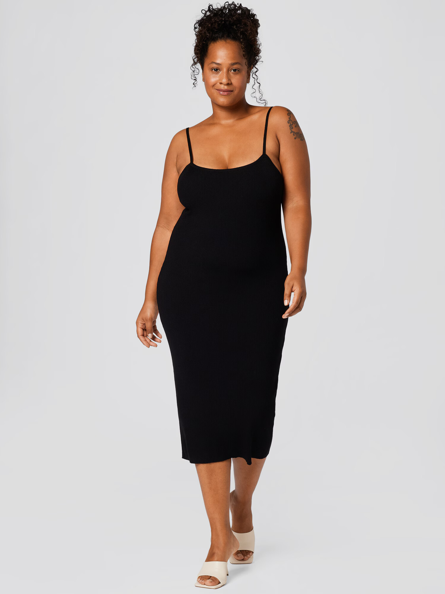 A LOT LESS Rochie tricotat 'Ria' negru - Pled.ro