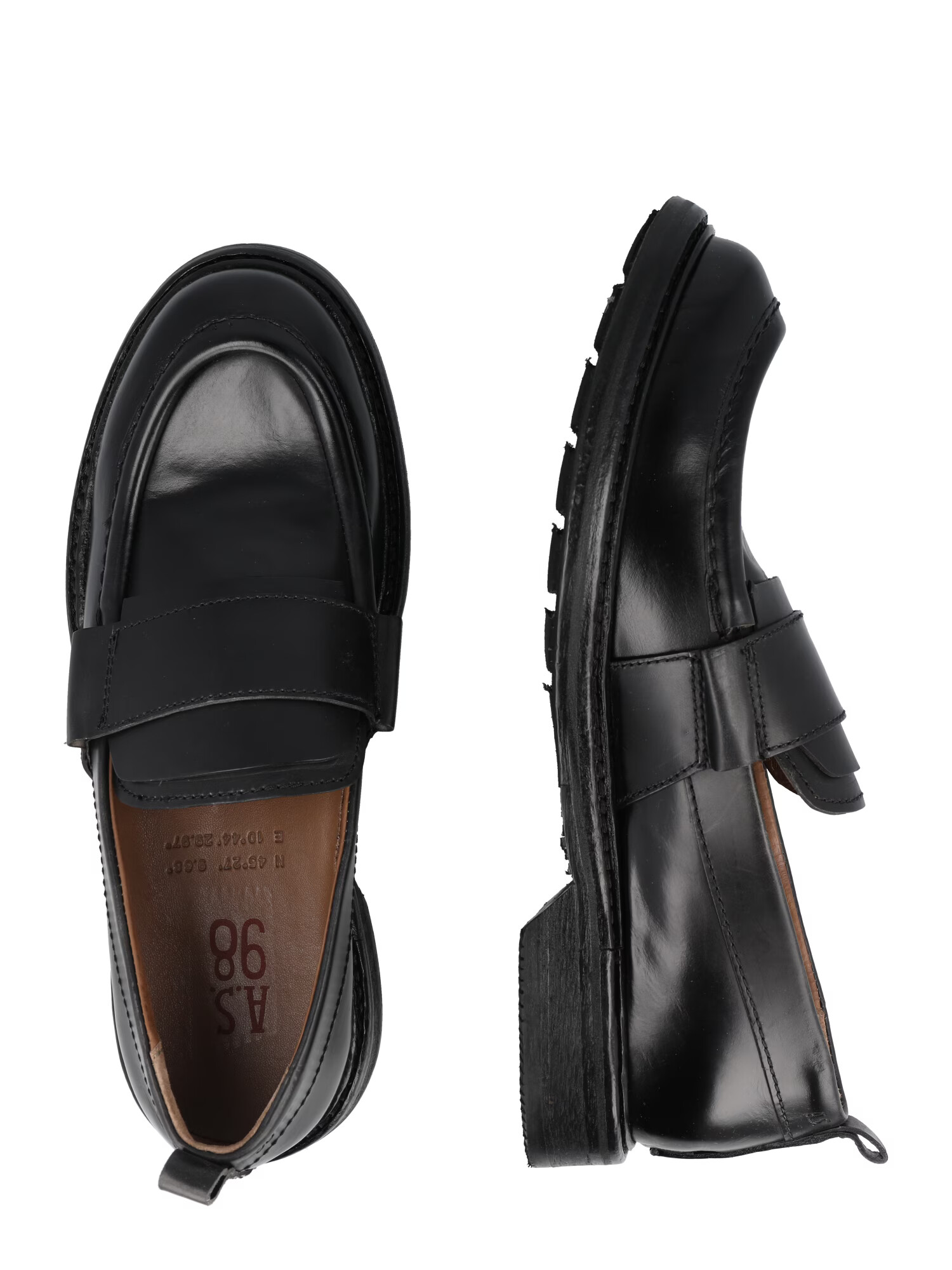 A.S.98 Mocasini 'DIVISION' negru - Pled.ro