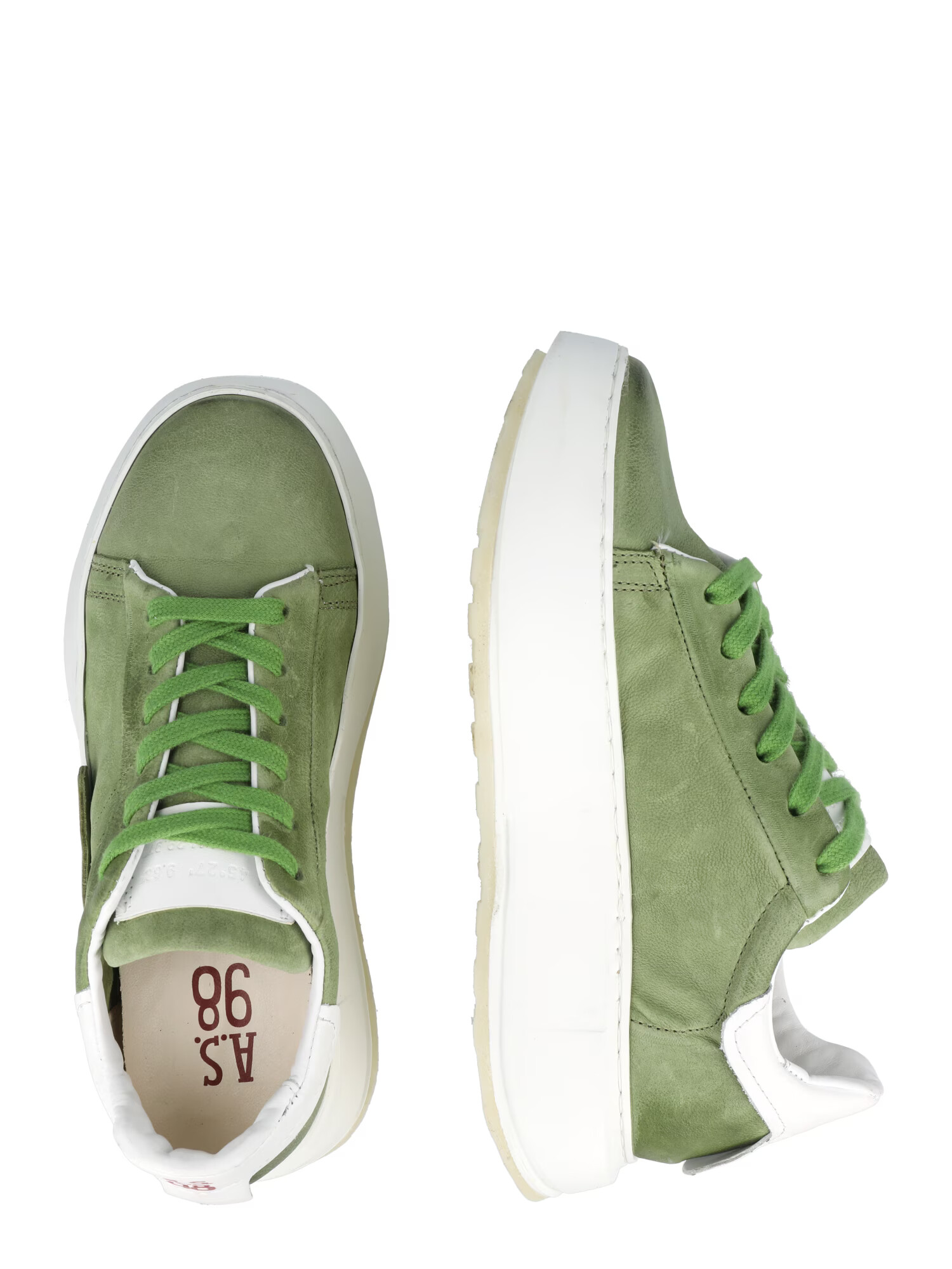 A.S.98 Sneaker low 'HIFI' verde măr / alb - Pled.ro