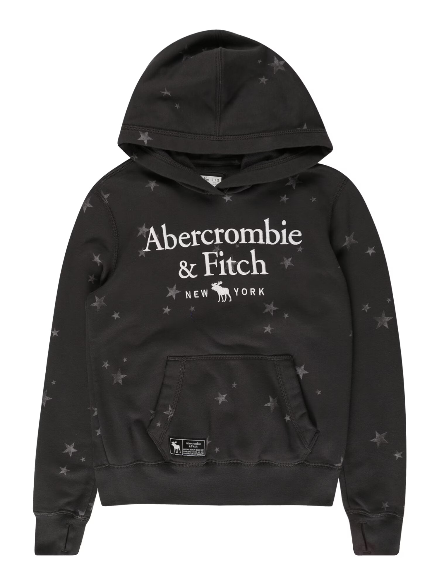 Abercrombie & Fitch Bluză de molton gri bazalt / alb - Pled.ro