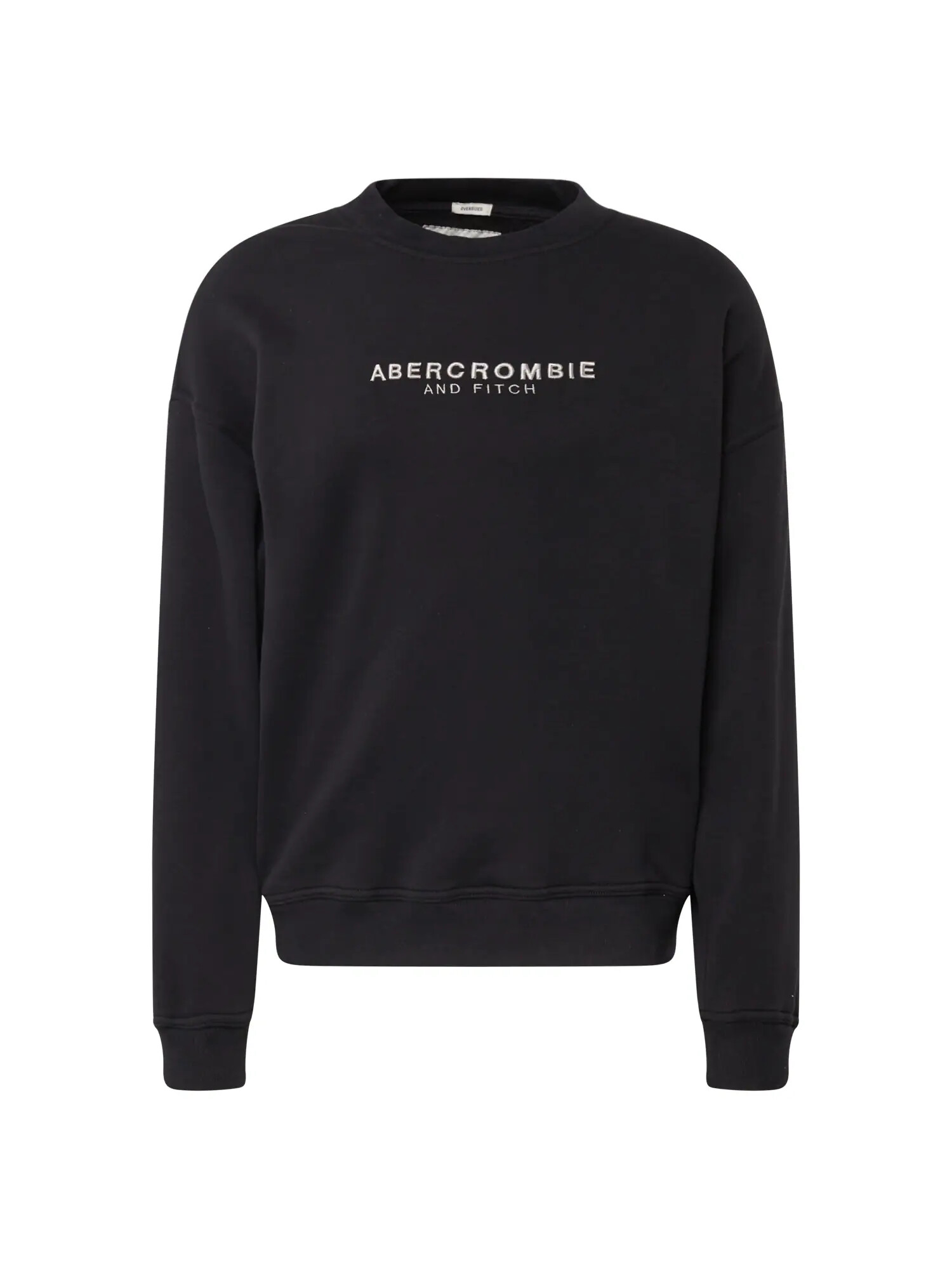 Abercrombie & Fitch Bluză de molton negru / alb - Pled.ro