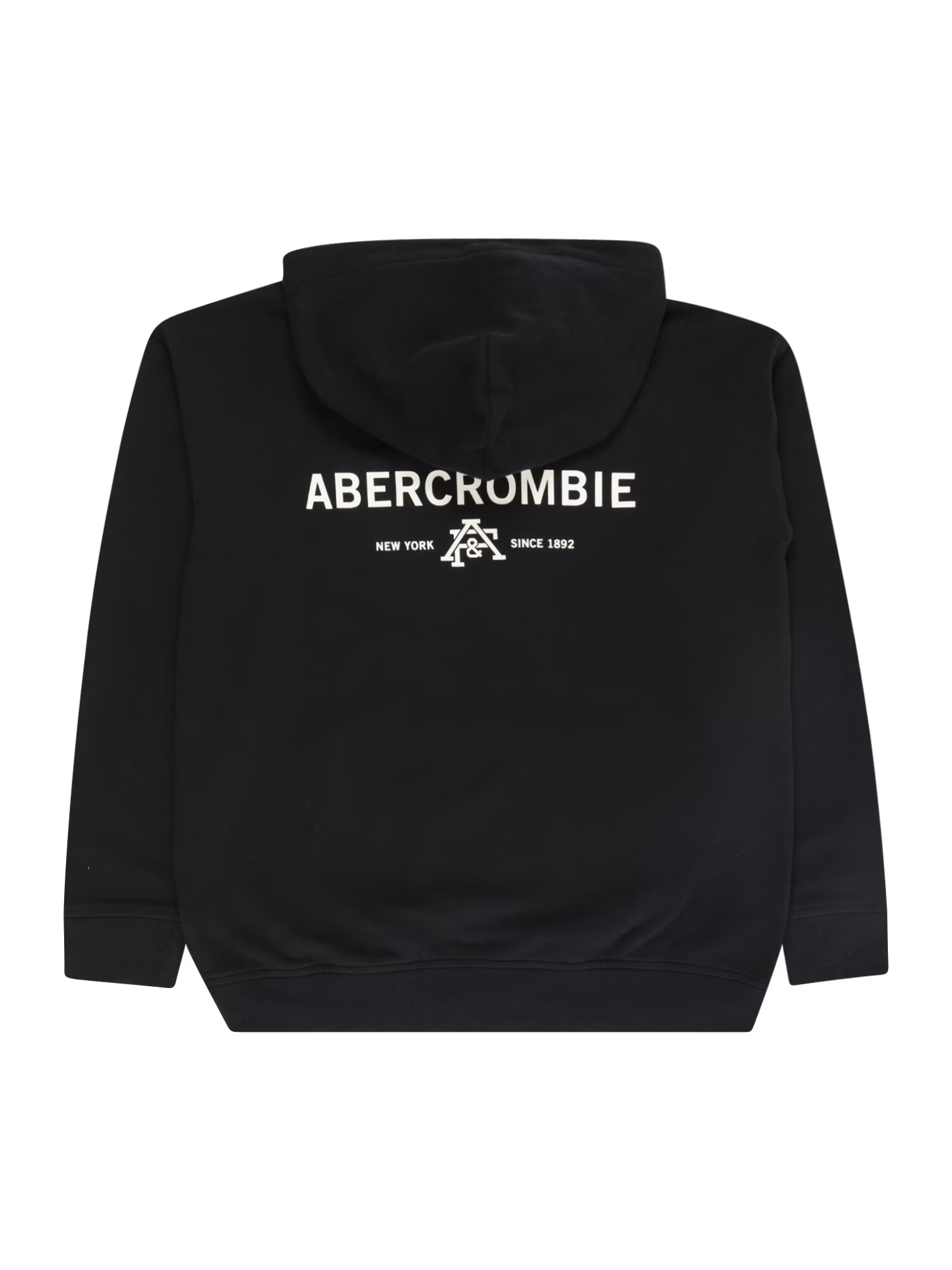 Abercrombie & Fitch Bluză de molton negru / alb - Pled.ro