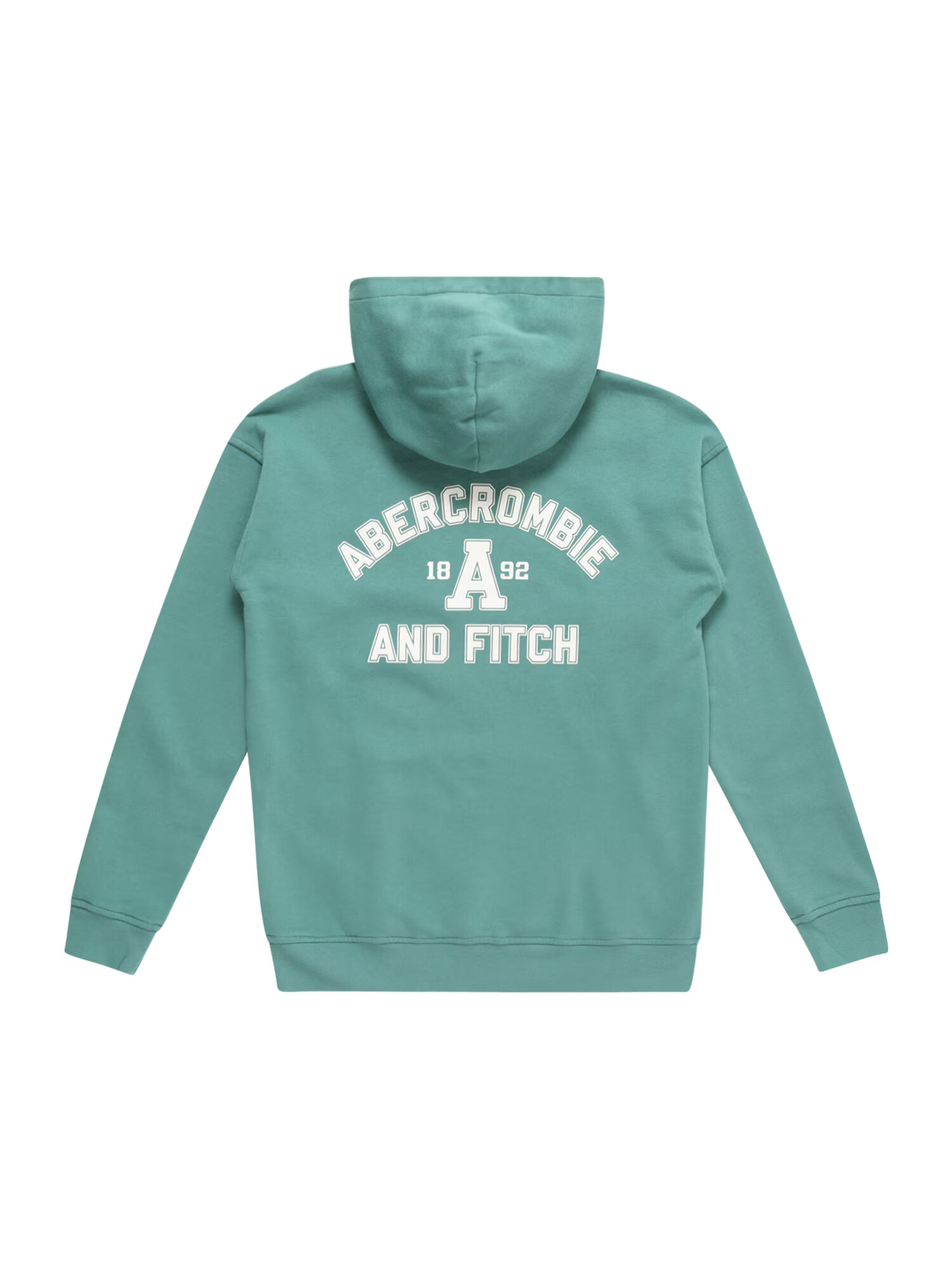 Abercrombie & Fitch Bluză de molton verde / alb - Pled.ro