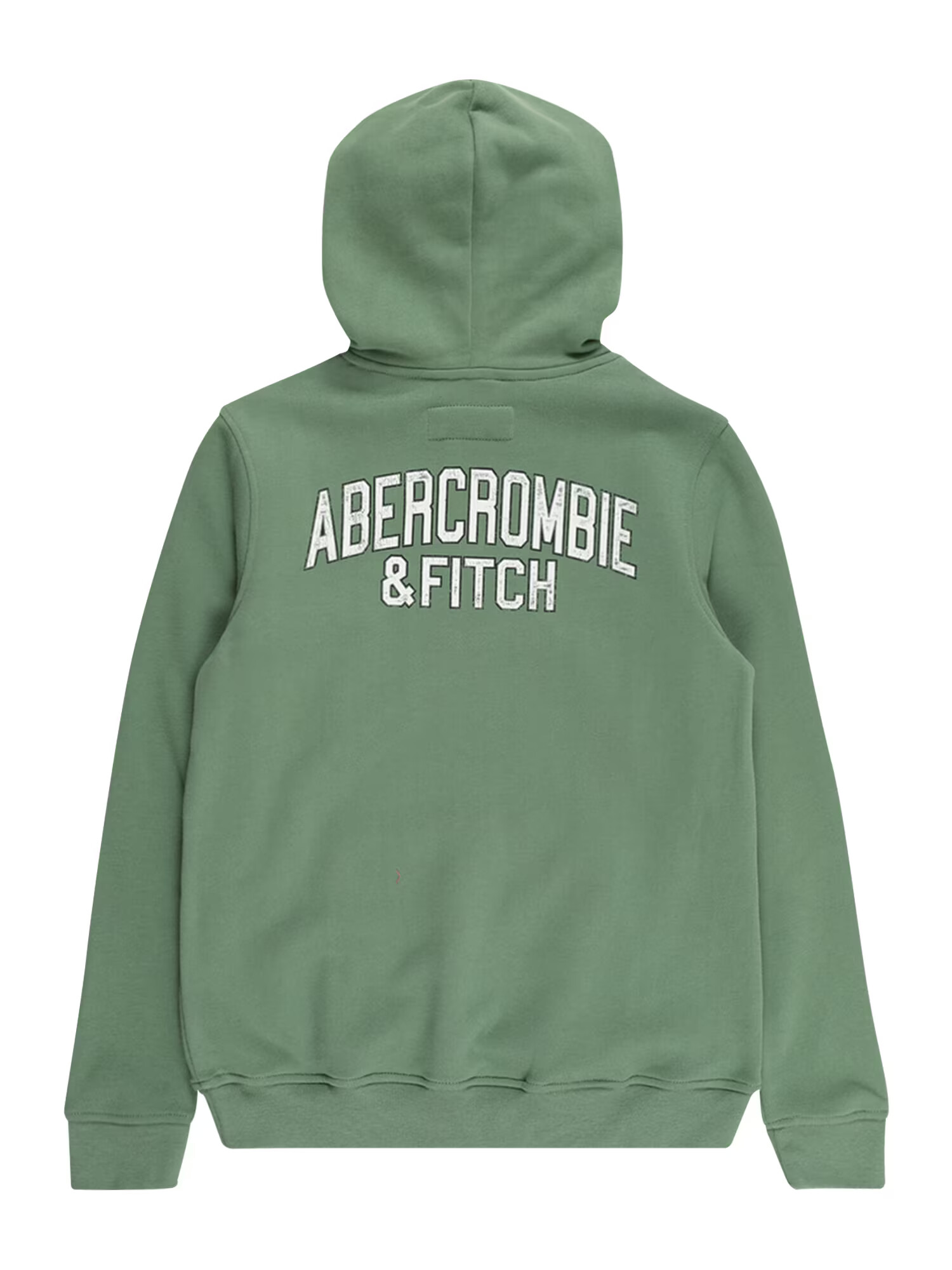 Abercrombie & Fitch Bluză de molton verde / alb - Pled.ro