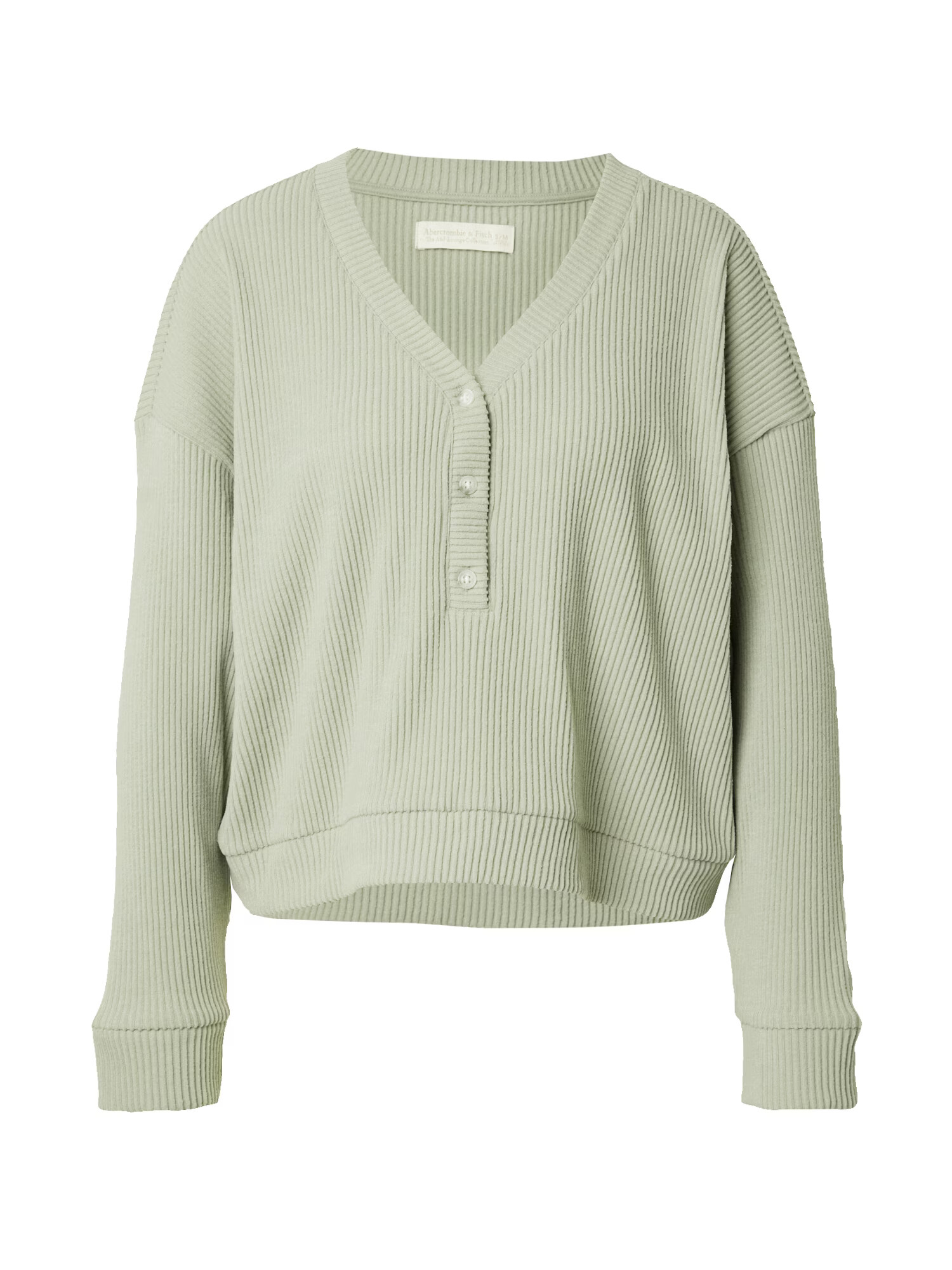 Abercrombie & Fitch Bluză de molton verde pastel - Pled.ro