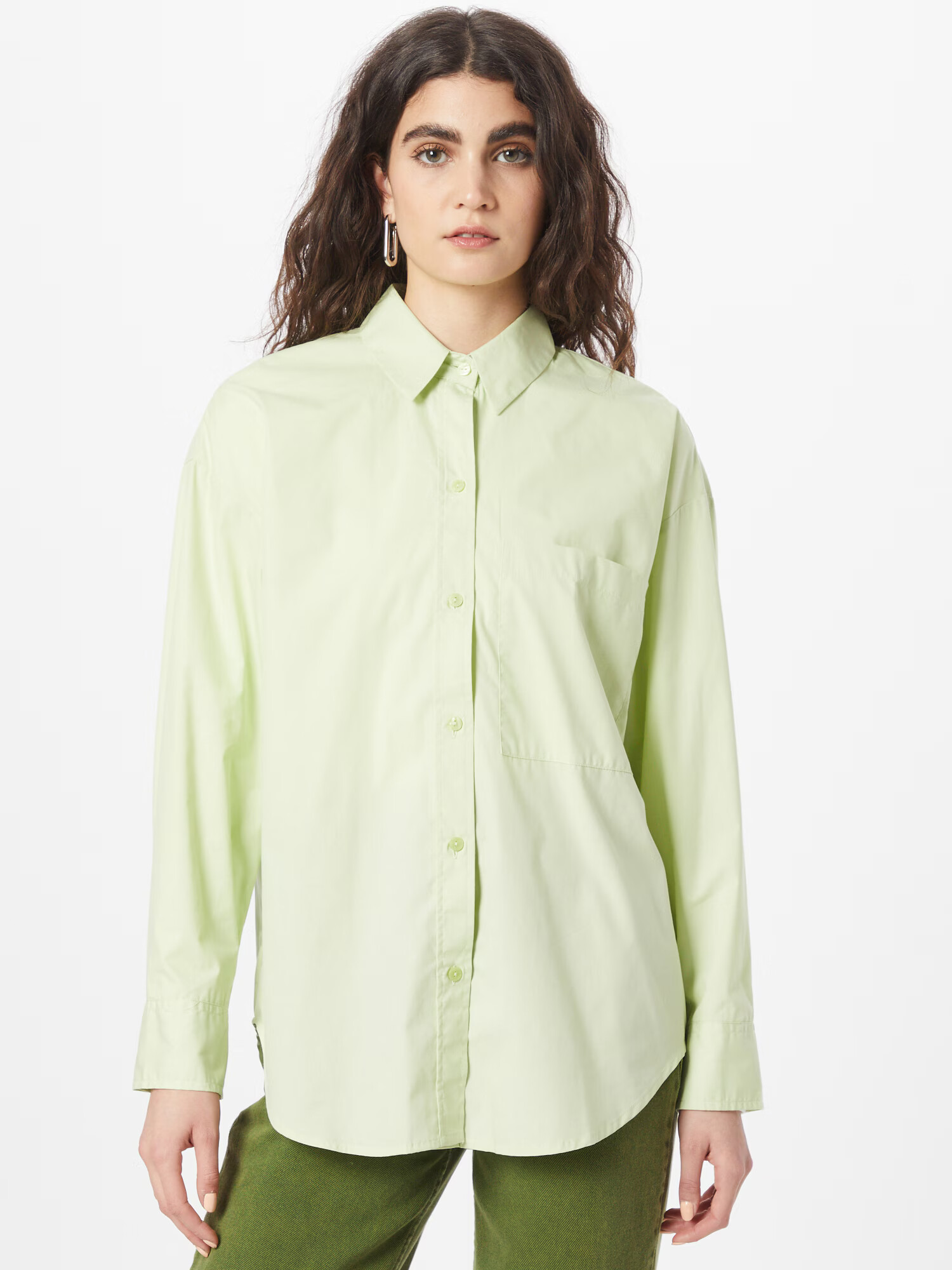 Abercrombie & Fitch Bluză verde pastel - Pled.ro