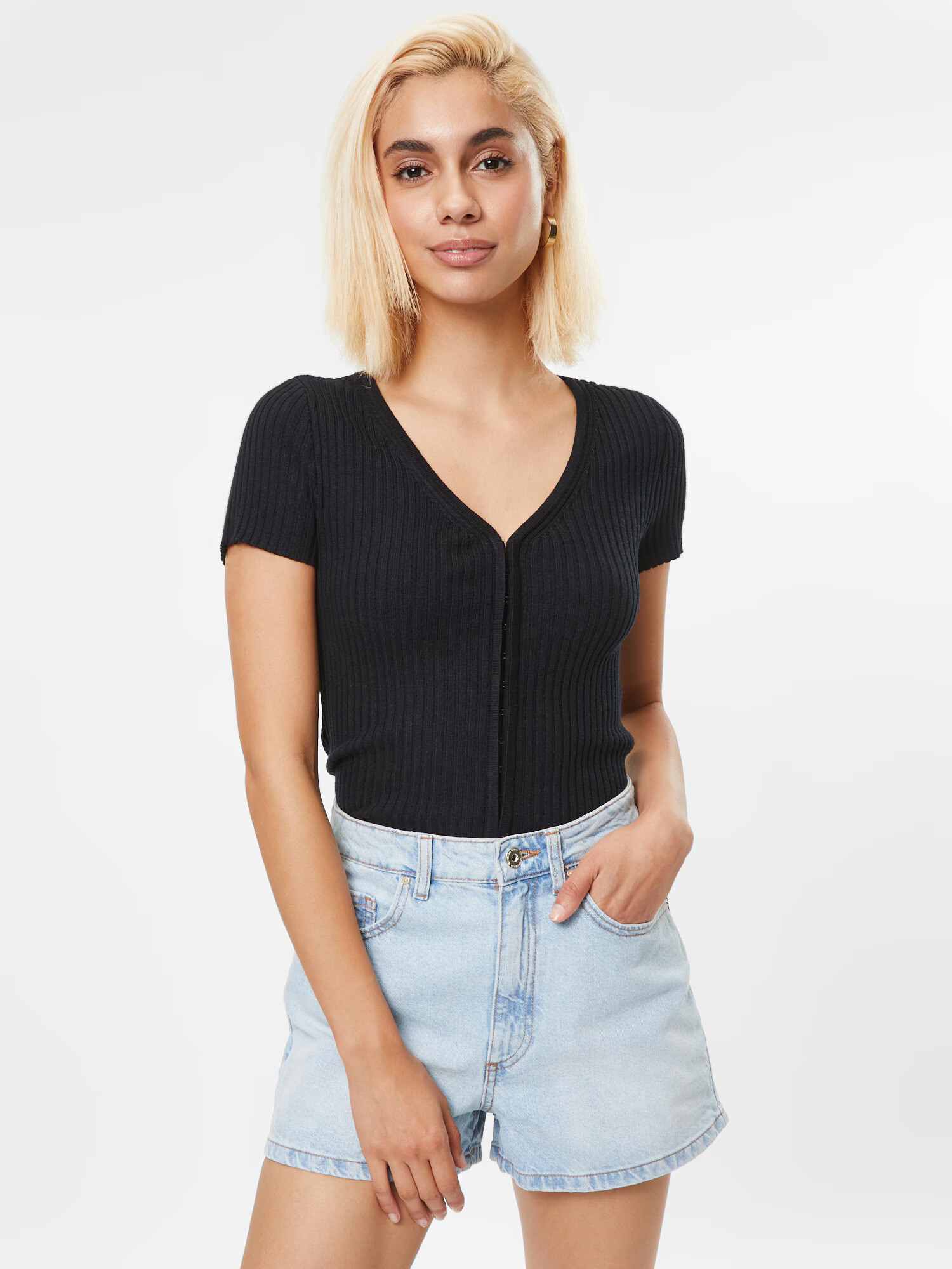 Abercrombie & Fitch Geacă tricotată 'CARDI' negru - Pled.ro