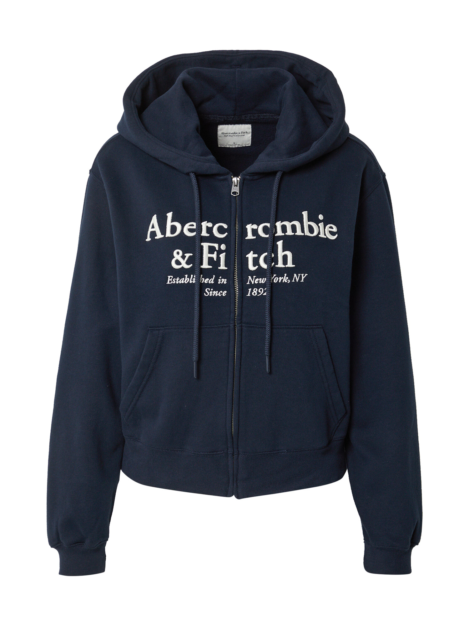 Abercrombie & Fitch Hanorac albastru închis / alb - Pled.ro