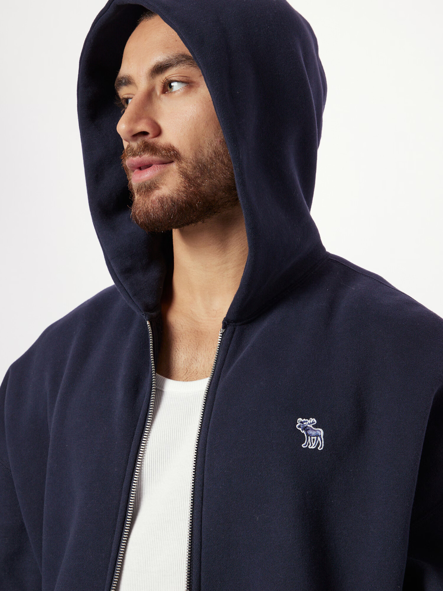 Abercrombie & Fitch Hanorac bleumarin / alb - Pled.ro