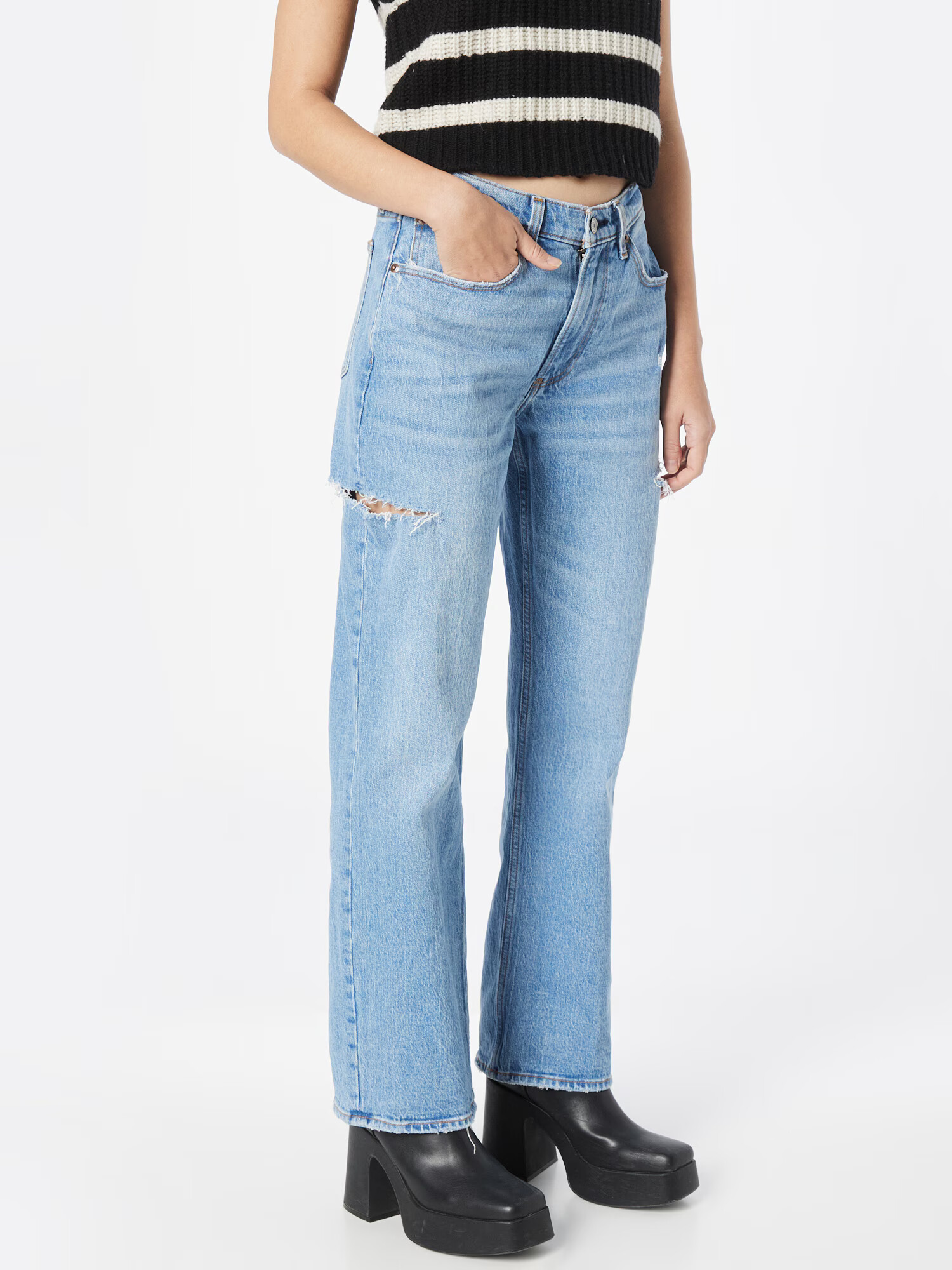 Abercrombie & Fitch Jeans albastru denim - Pled.ro