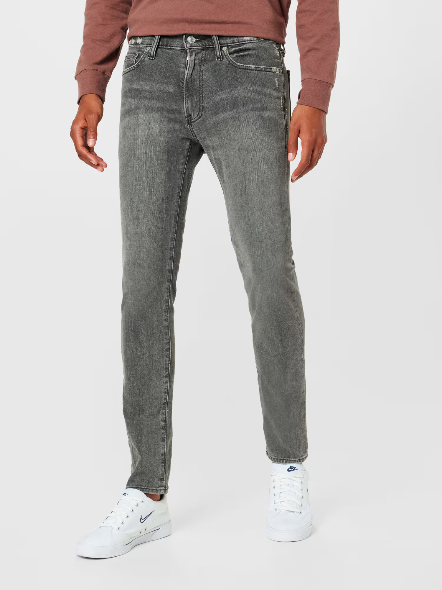 Abercrombie & Fitch Jeans gri denim - Pled.ro