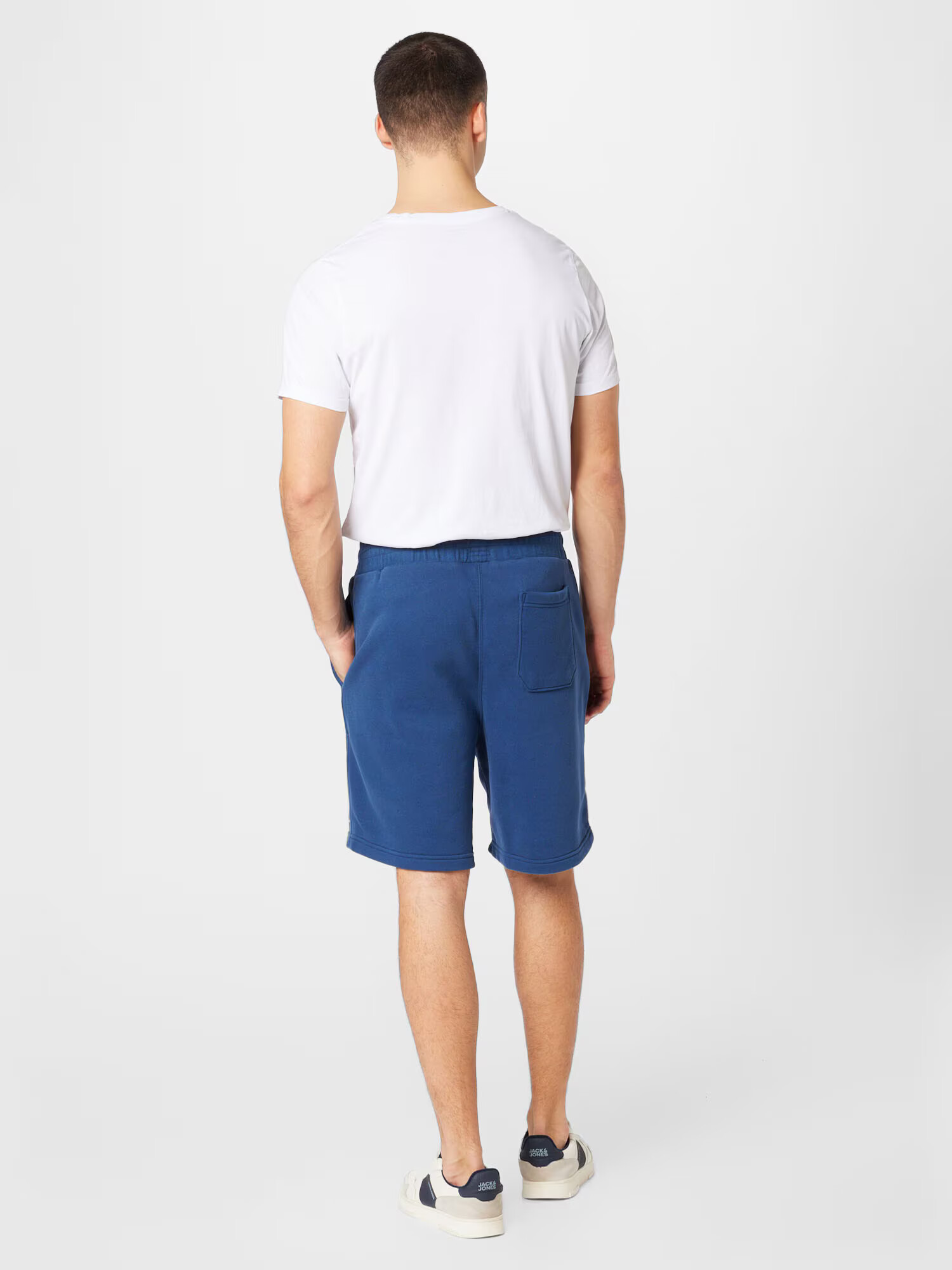 Abercrombie & Fitch Pantaloni albastru gențiană / alb - Pled.ro