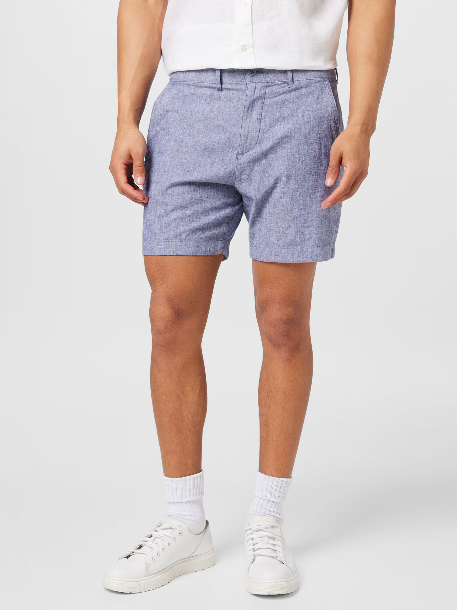 Abercrombie & Fitch Pantaloni eleganți albastru marin / alb - Pled.ro