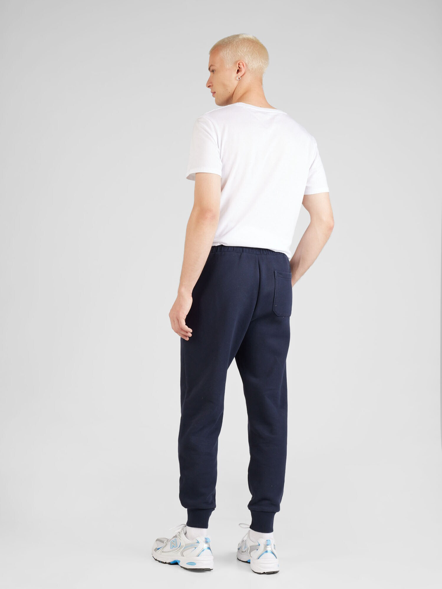 Abercrombie & Fitch Pantaloni albastru noapte / alb - Pled.ro