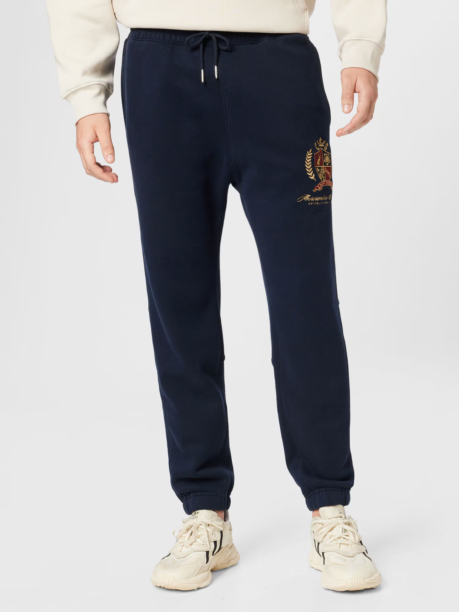 Abercrombie & Fitch Pantaloni albastru noapte / maro / auriu - Pled.ro