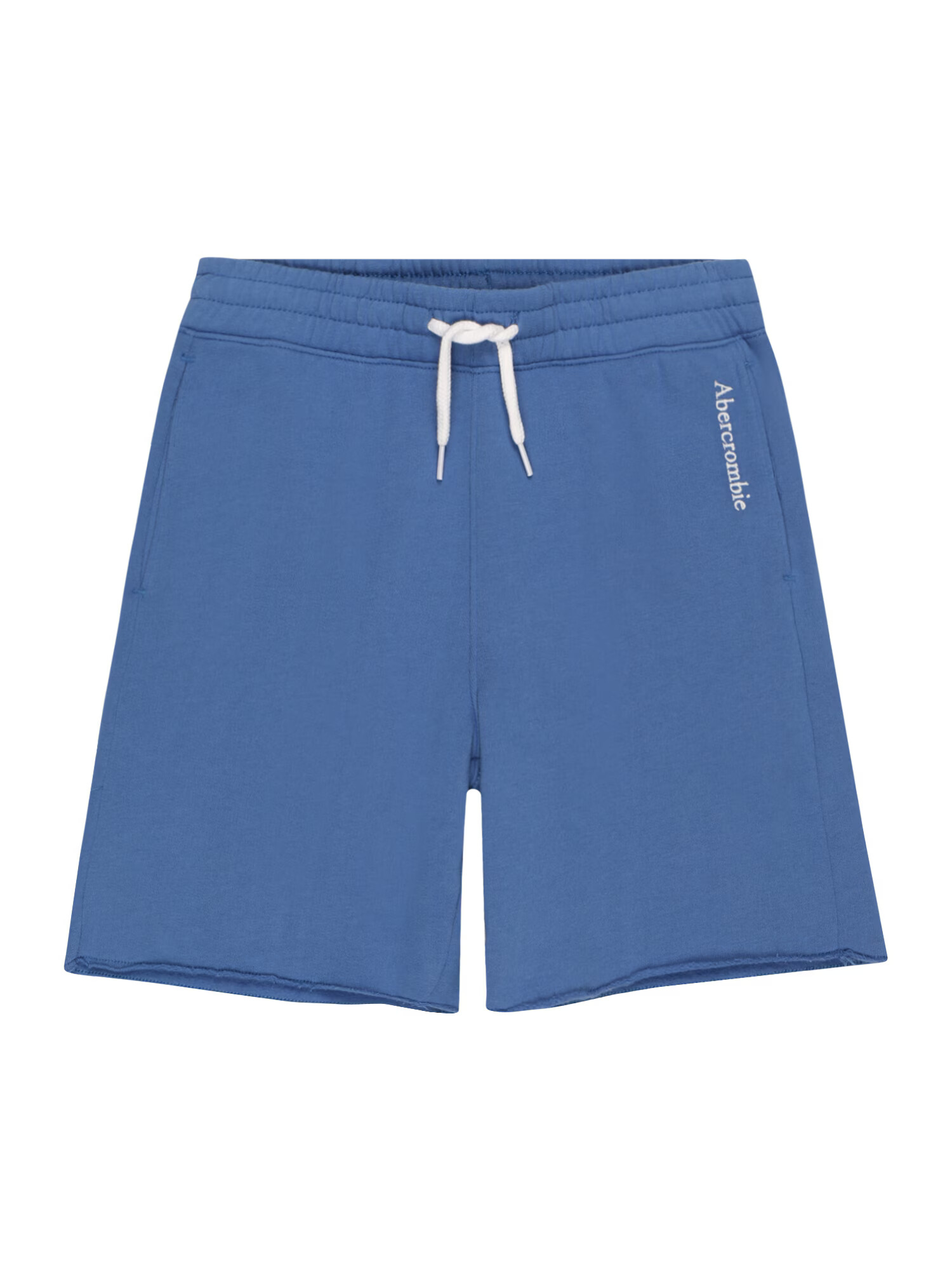 Abercrombie & Fitch Pantaloni albastru porumbel / alb - Pled.ro