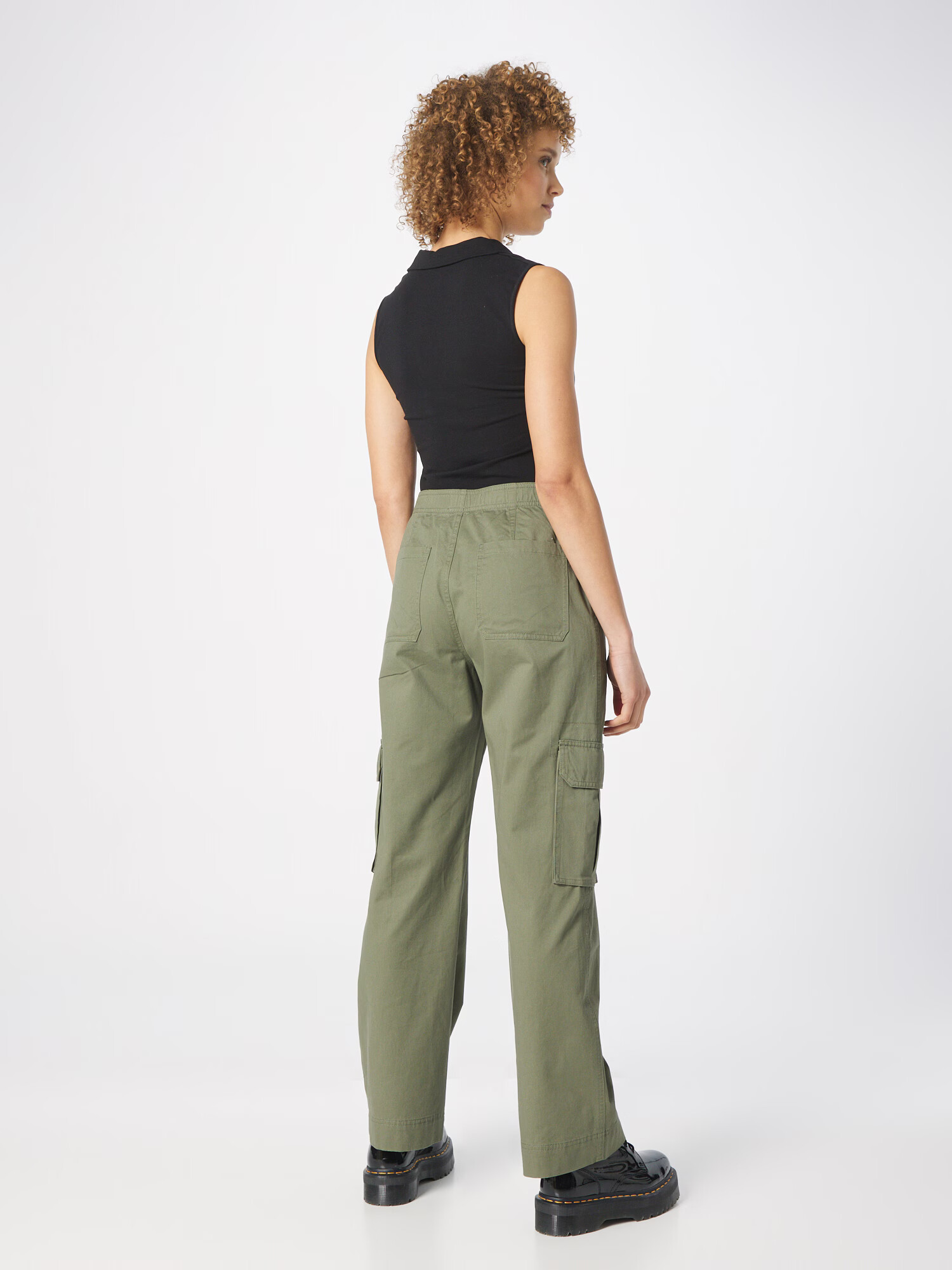 Abercrombie & Fitch Pantaloni cu buzunare verde - Pled.ro