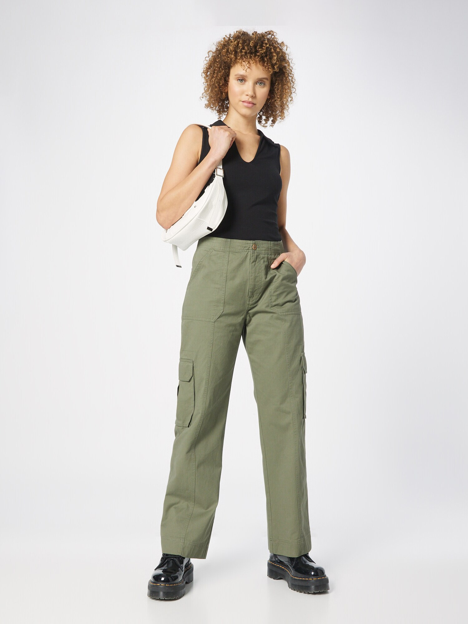 Abercrombie & Fitch Pantaloni cu buzunare verde - Pled.ro