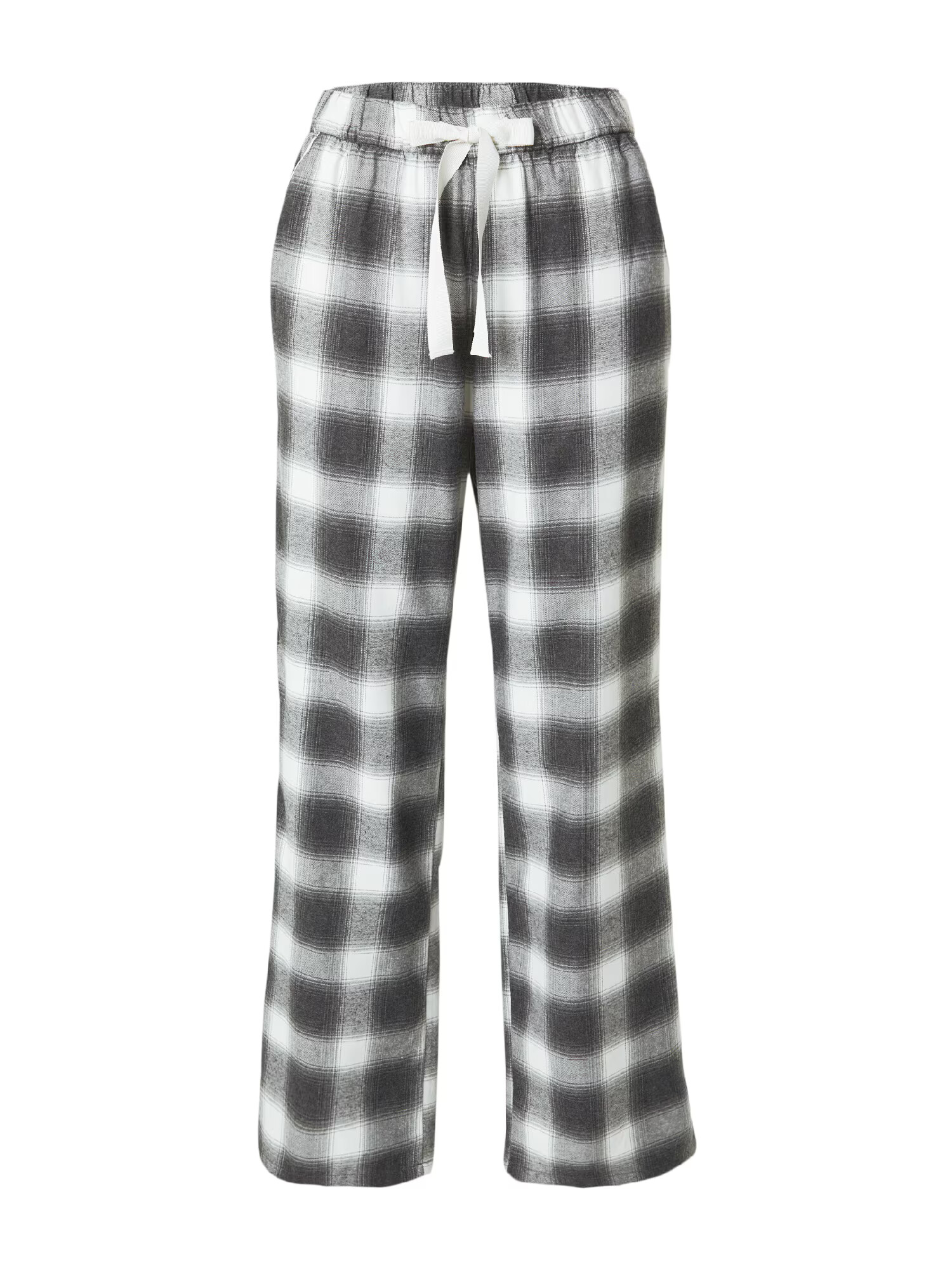 Abercrombie & Fitch Pantaloni de pijama gri metalic / alb - Pled.ro