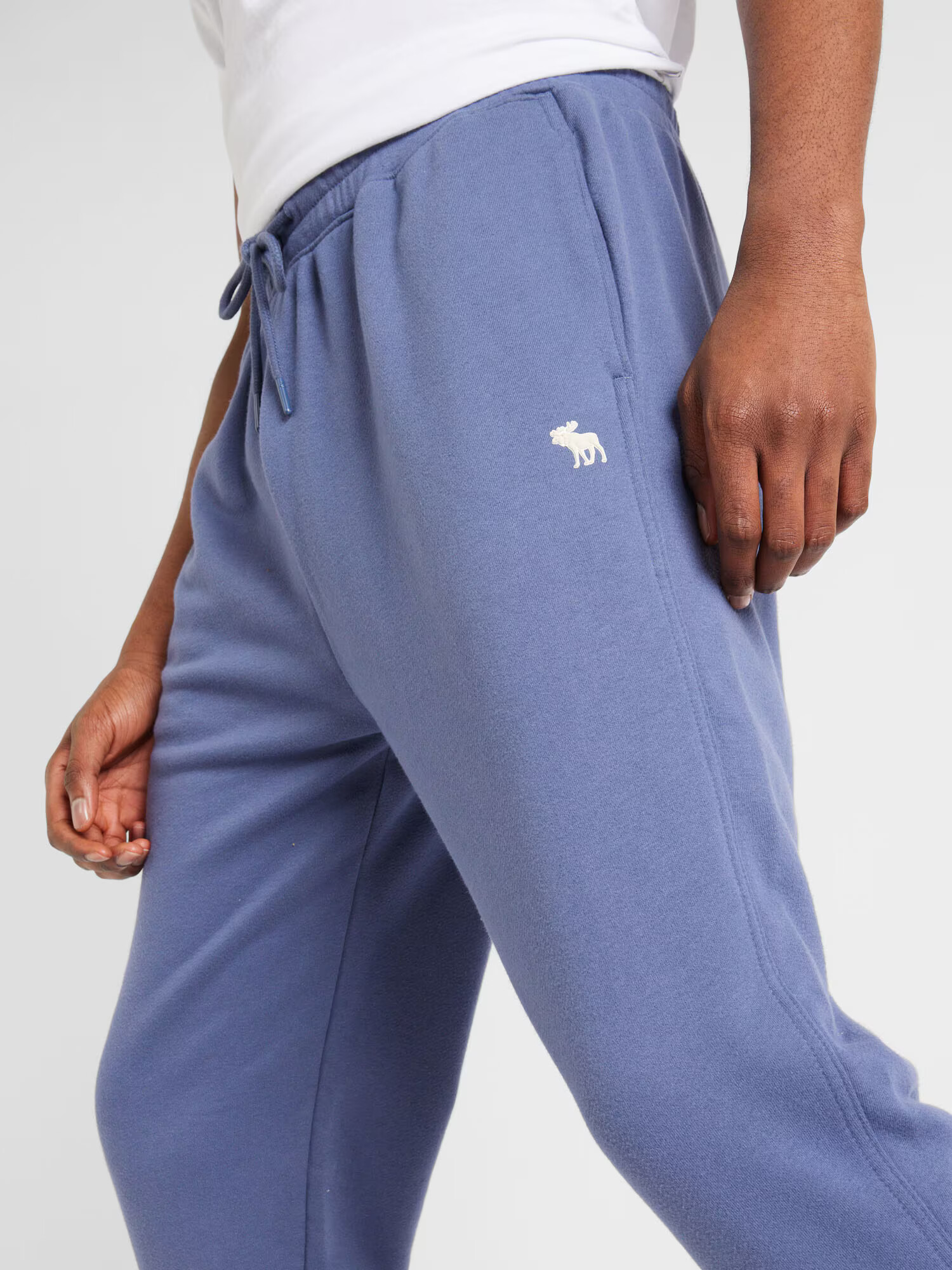 Abercrombie & Fitch Pantaloni opal / alb - Pled.ro