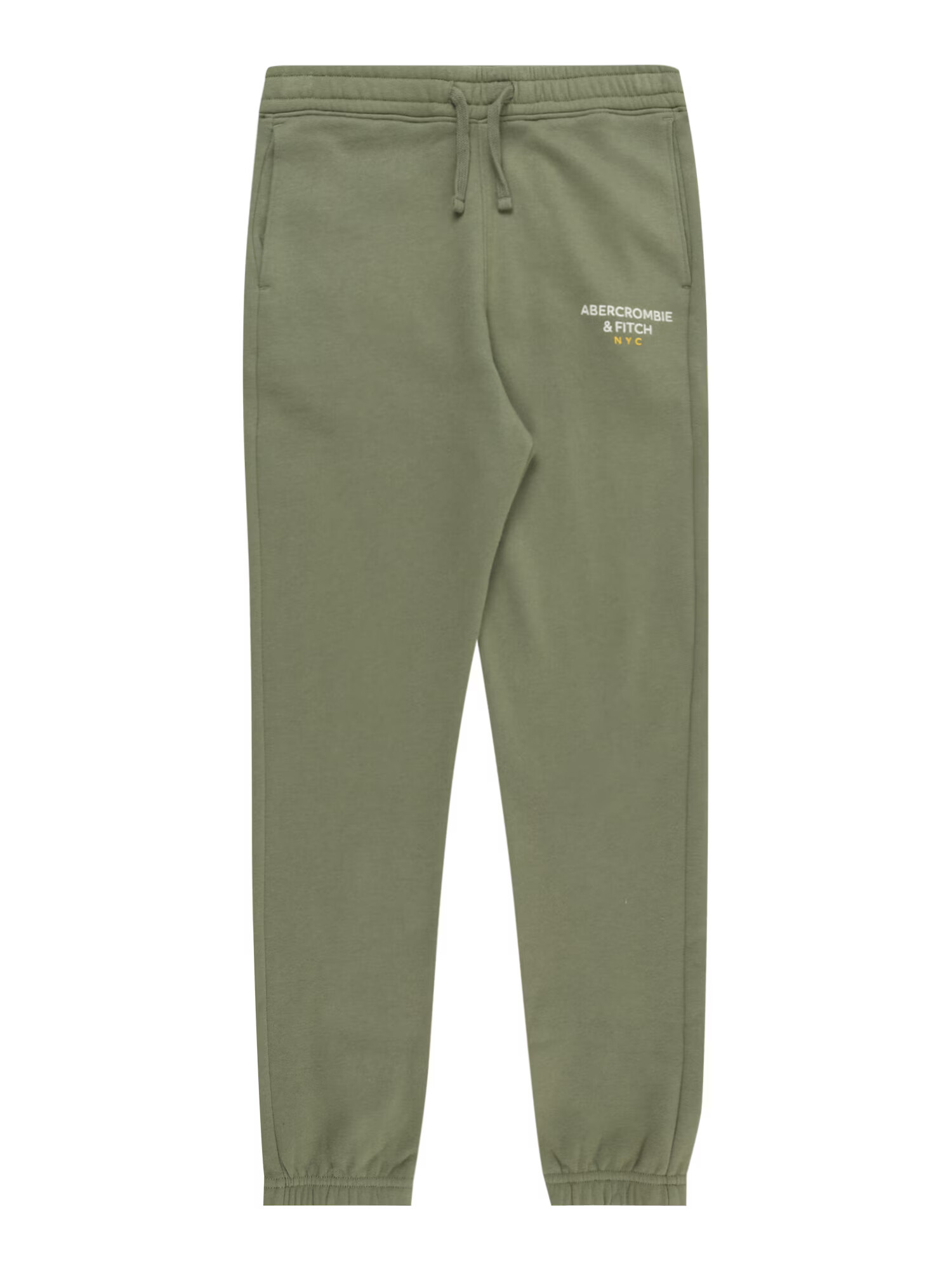 Abercrombie & Fitch Pantaloni verde deschis / portocaliu / alb - Pled.ro