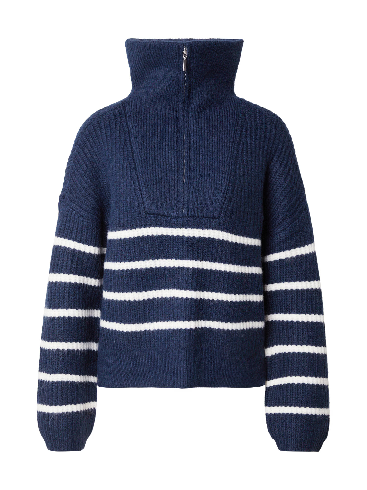 Abercrombie & Fitch Pulover 'BLACK FRIDAY' bleumarin / alb - Pled.ro