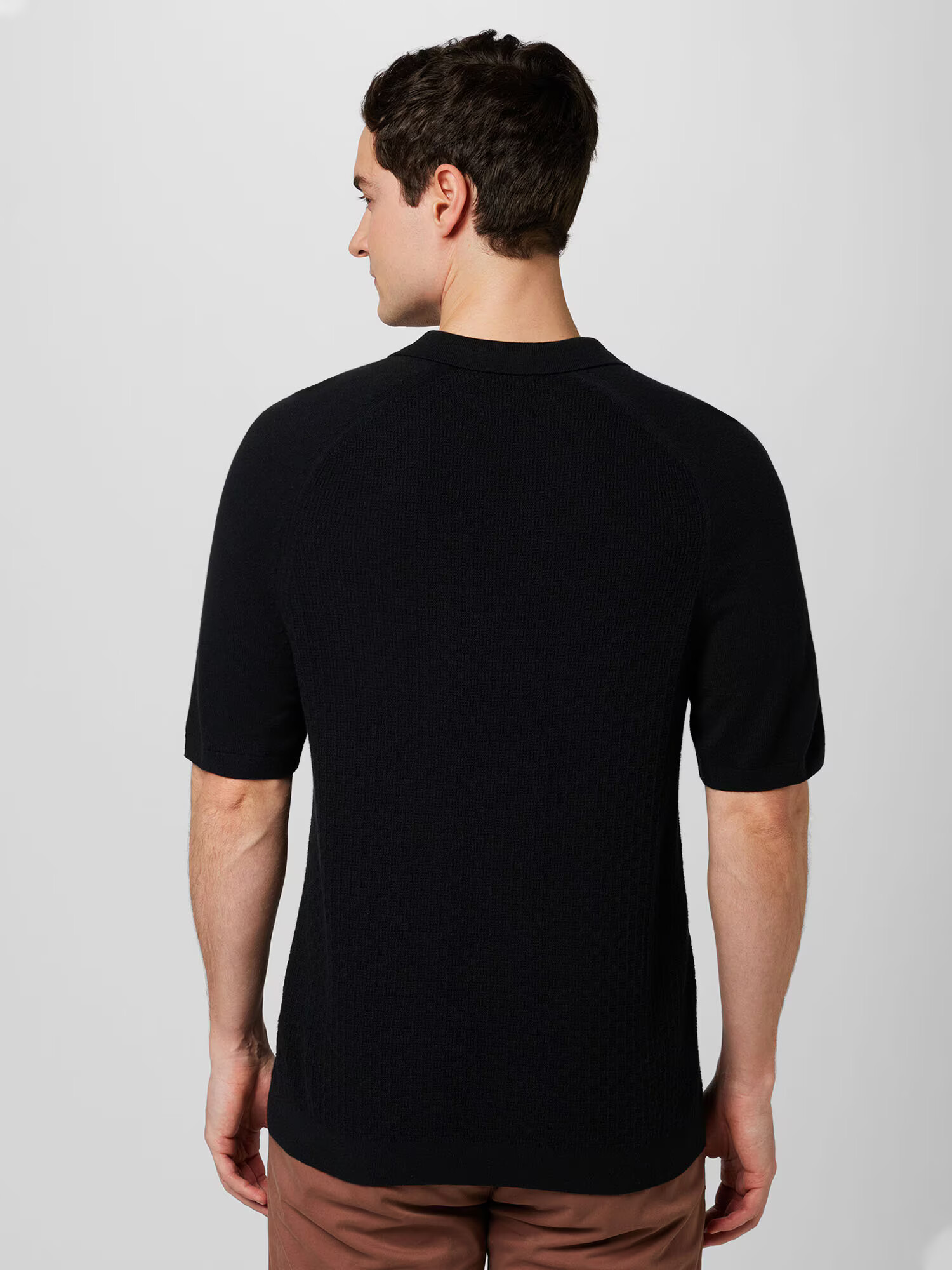 Abercrombie & Fitch Pulover negru / alb - Pled.ro