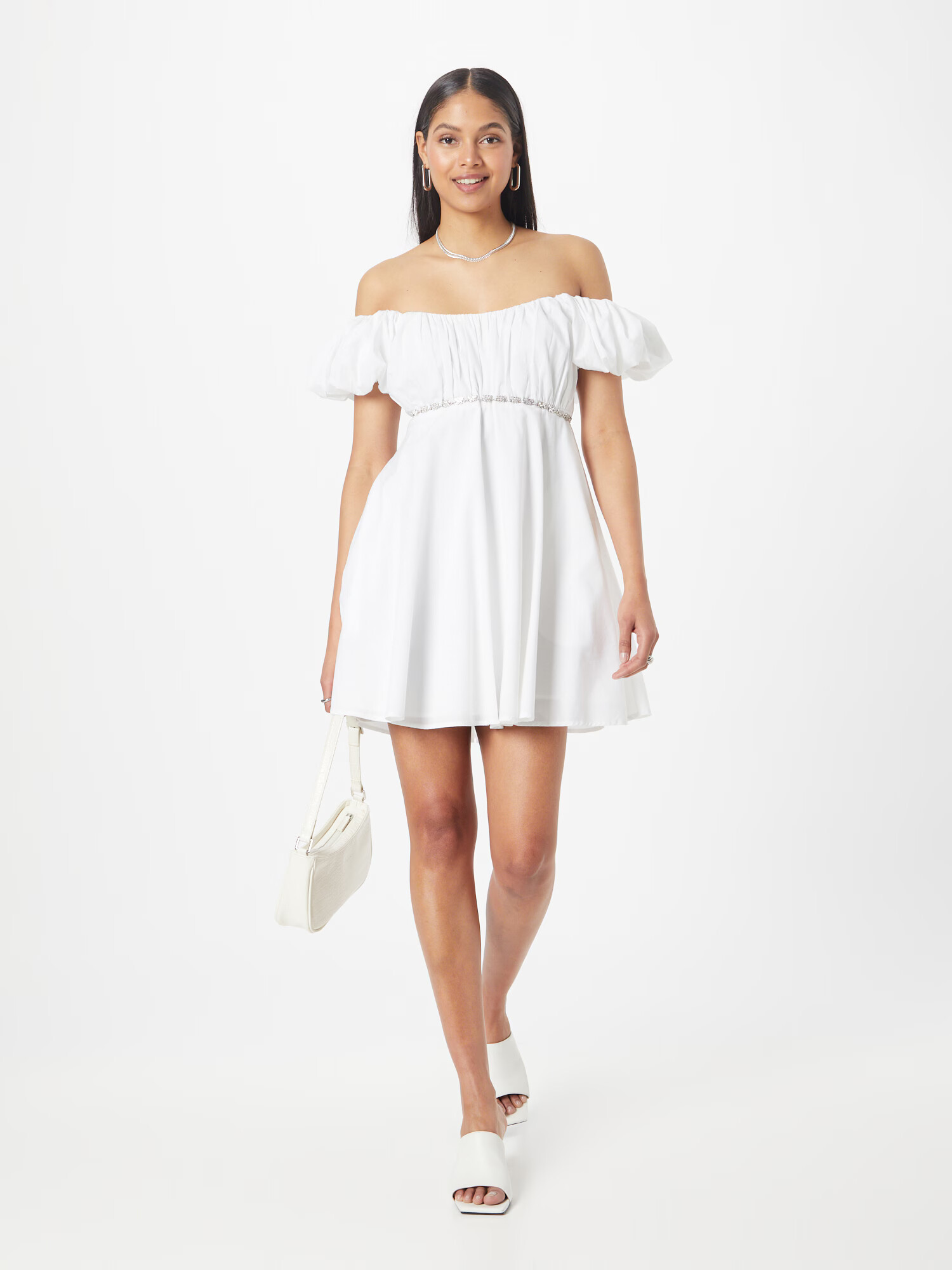 Abercrombie & Fitch Rochie de cocktail alb - Pled.ro