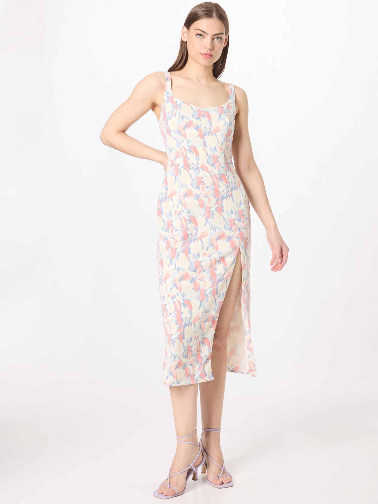 Abercrombie & Fitch Rochie albastru / albastru pastel / rosé / roz pastel / alb murdar - Pled.ro