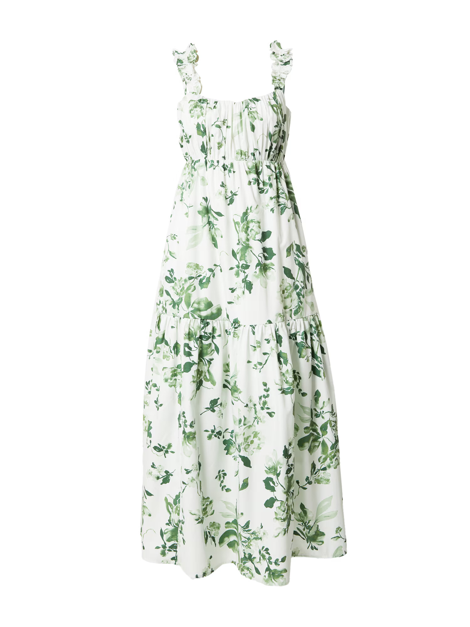 Abercrombie & Fitch Rochie de vară verde iarbă / verde pastel / alb - Pled.ro