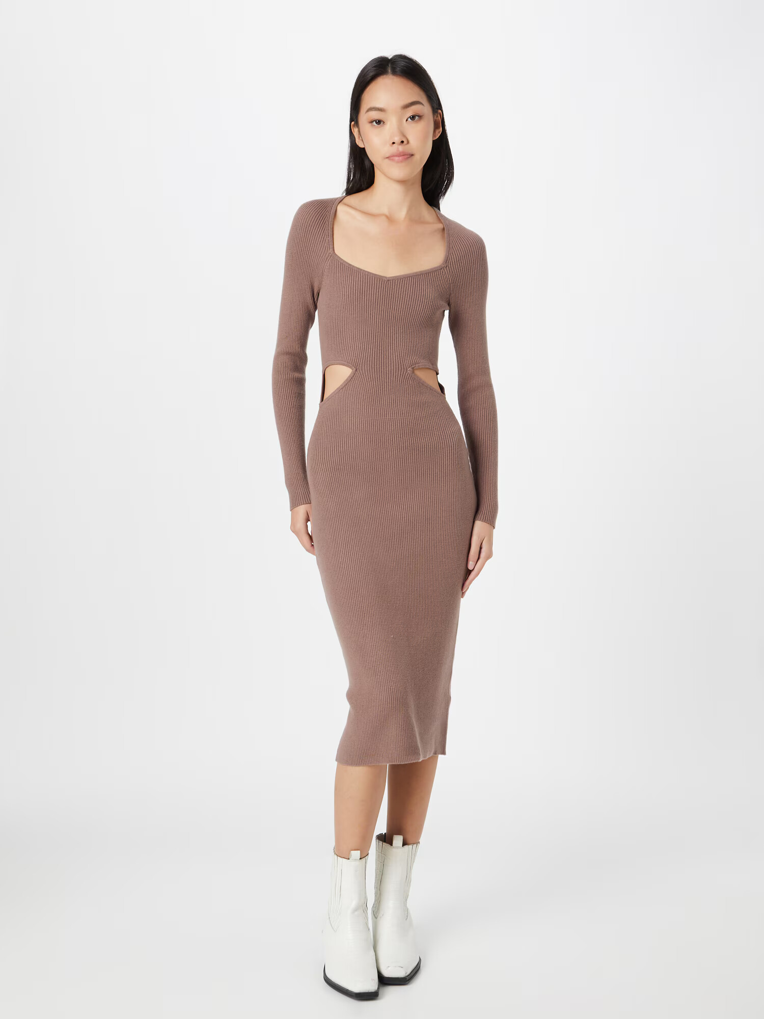 Abercrombie & Fitch Rochie tricotat maro - Pled.ro