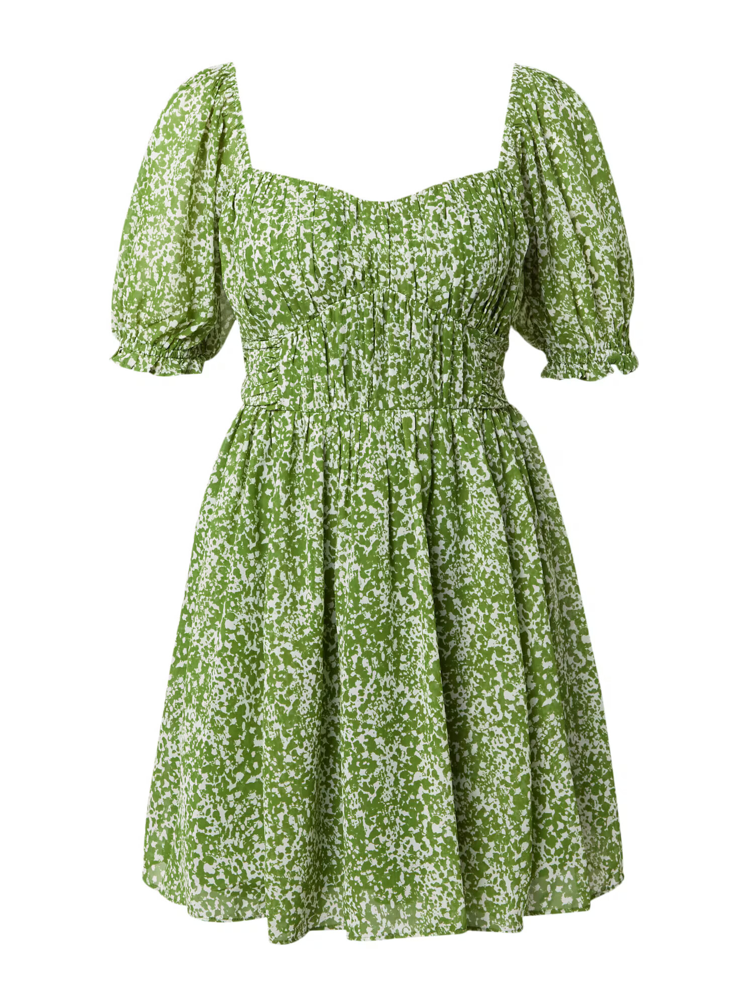 Abercrombie & Fitch Rochie de vară verde deschis / alb - Pled.ro