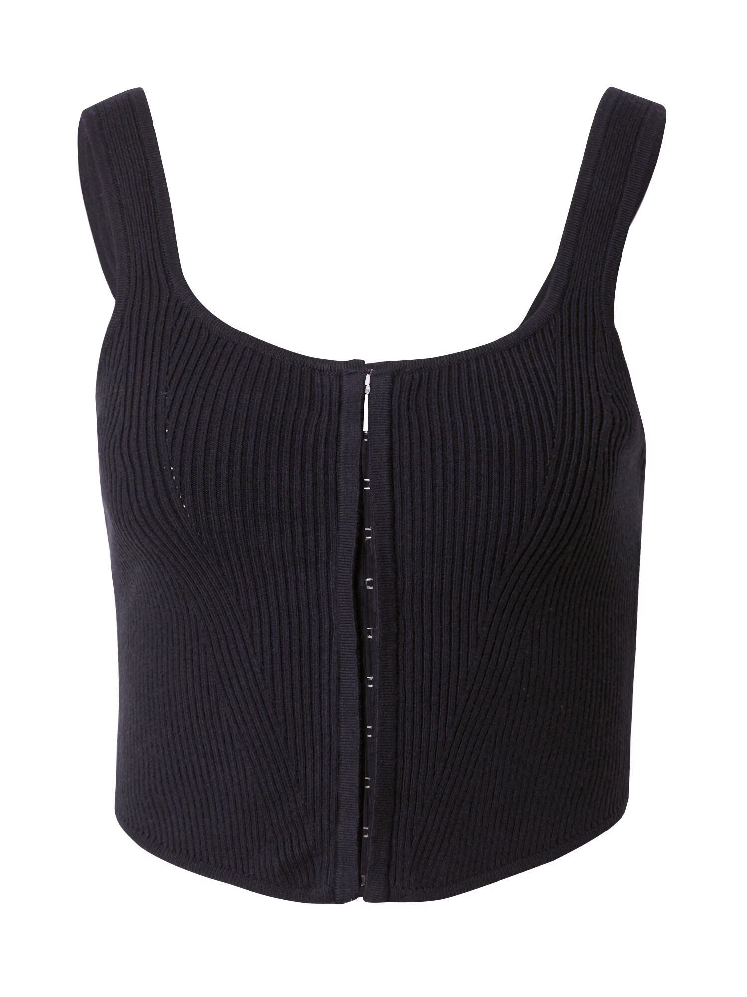 Abercrombie & Fitch Top brodat negru - Pled.ro