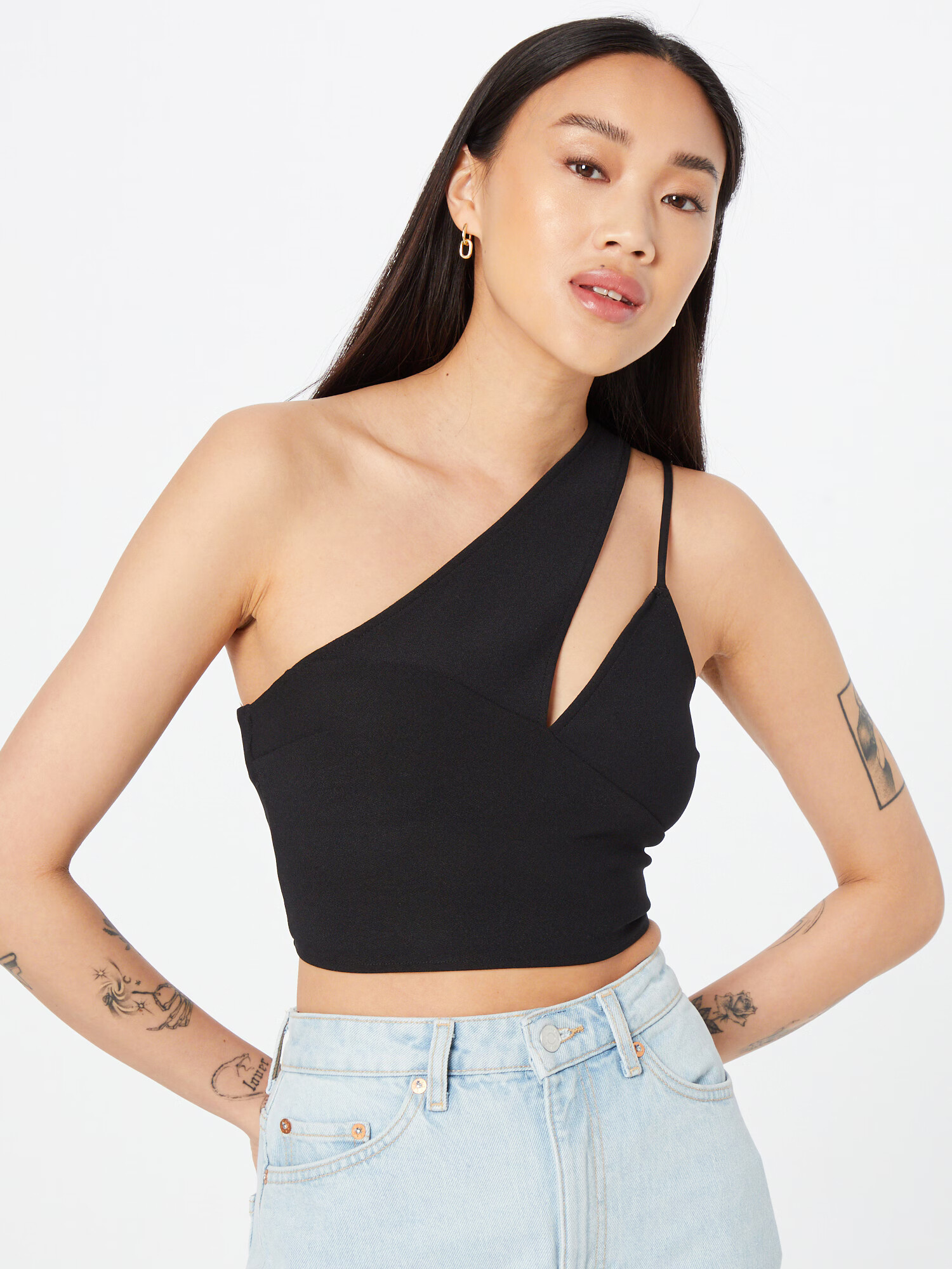 Abercrombie & Fitch Top negru - Pled.ro