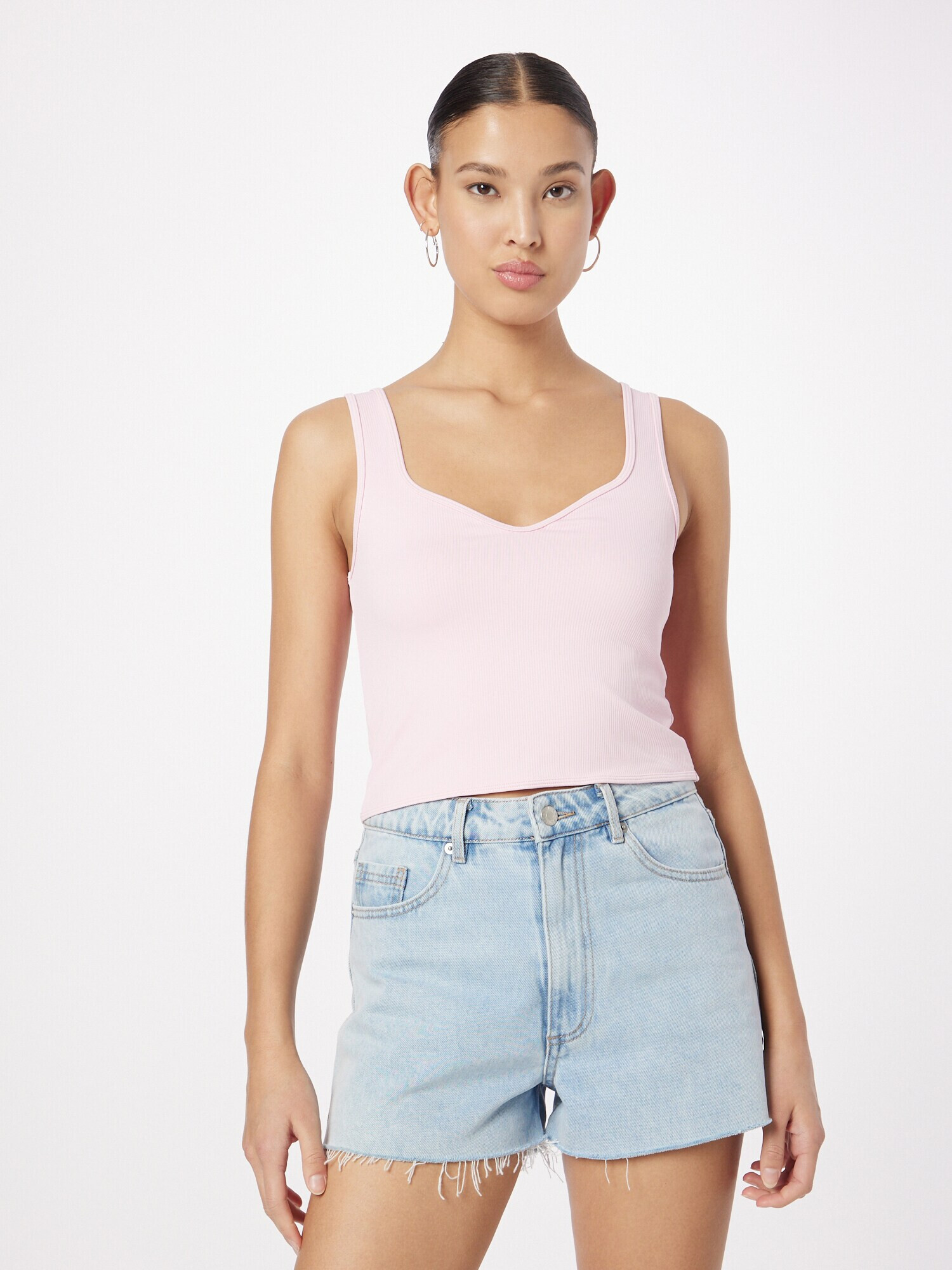 Abercrombie & Fitch Top roz pastel - Pled.ro