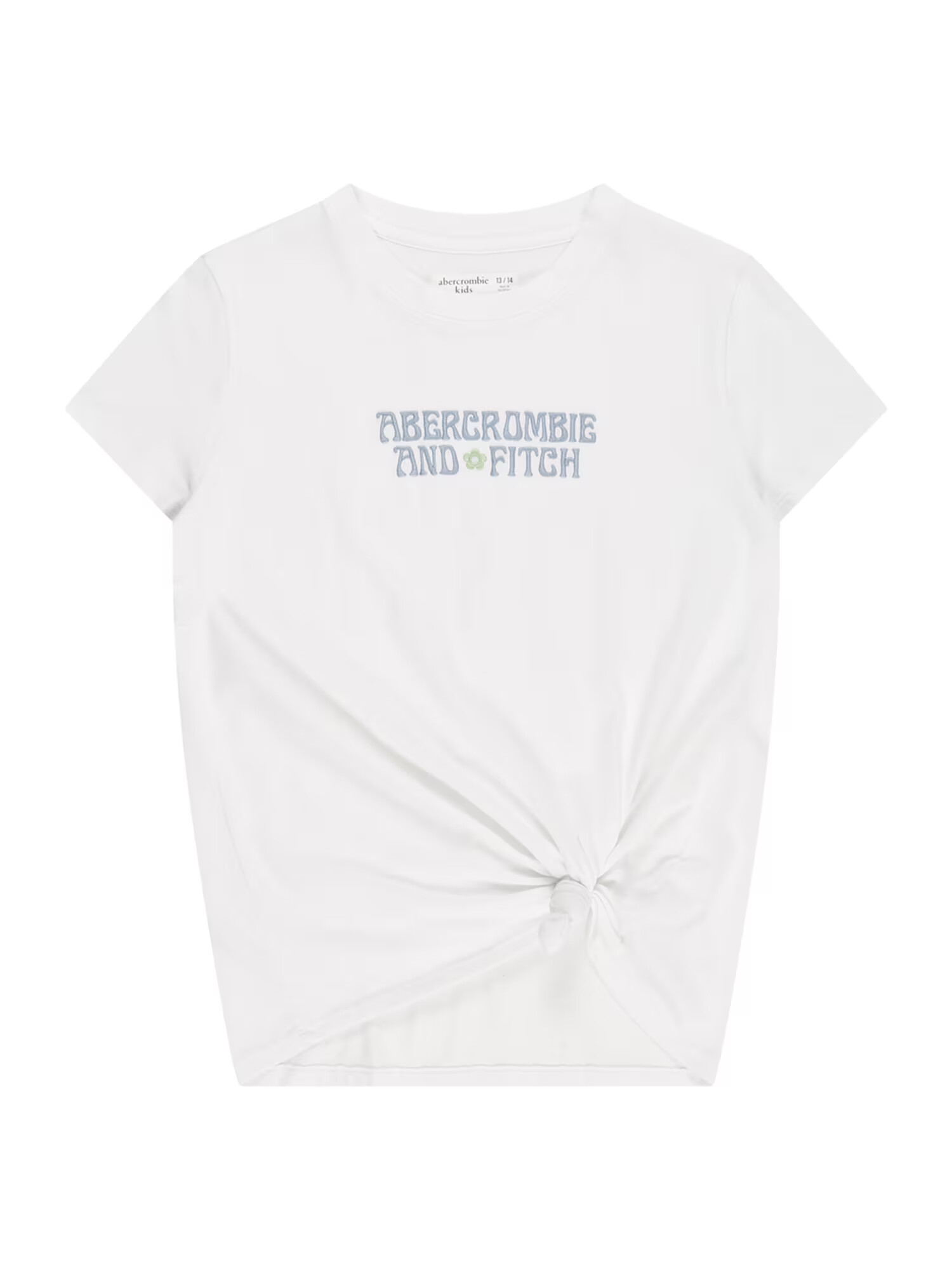 Abercrombie & Fitch Tricou albastru fumuriu / verde deschis / alb - Pled.ro