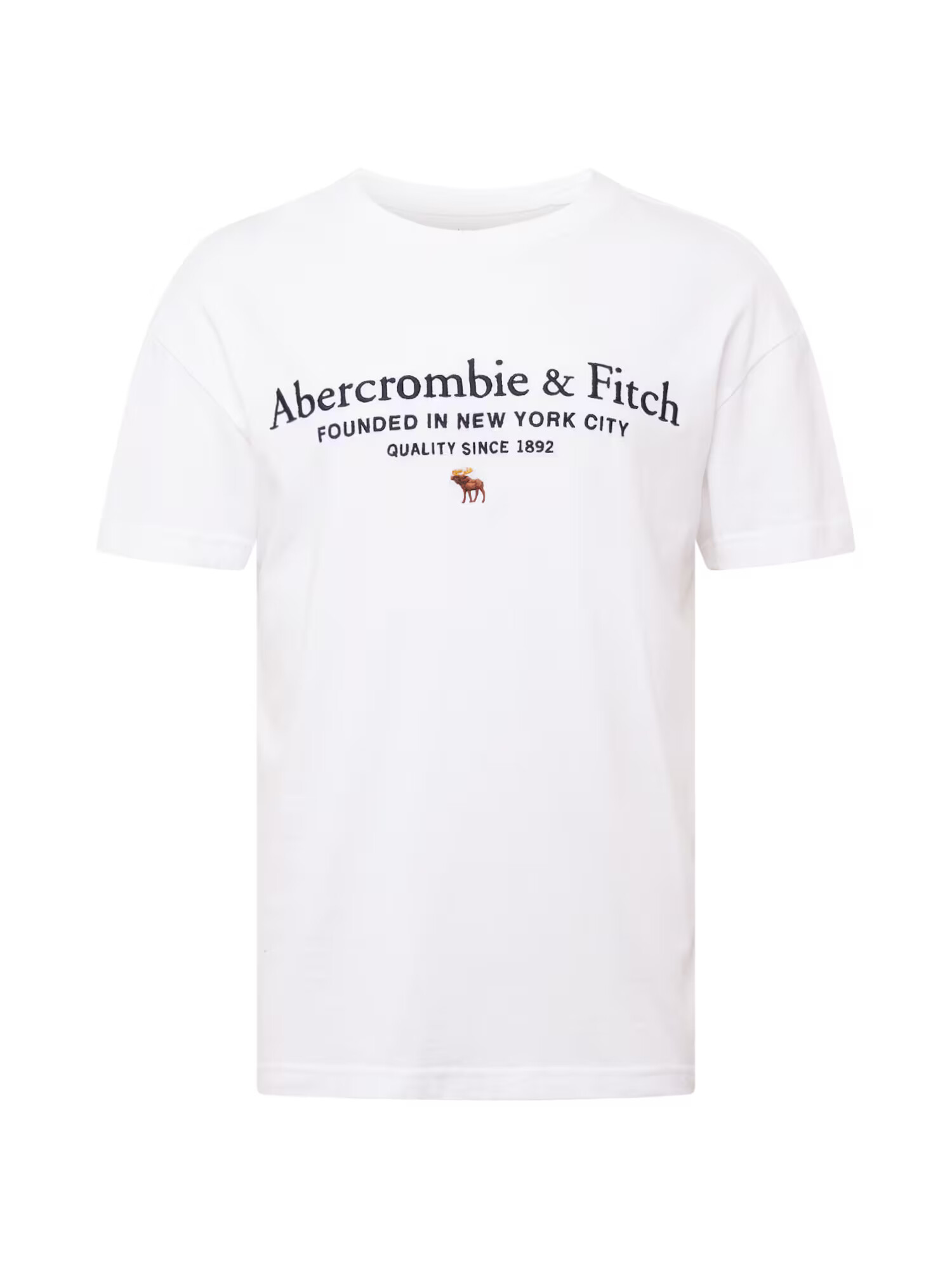 Abercrombie & Fitch Tricou albastru închis / maro / galben auriu / alb - Pled.ro