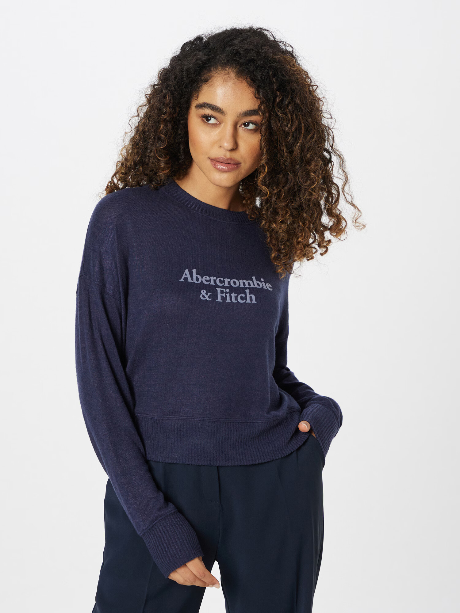 Abercrombie & Fitch Tricou albastru marin - Pled.ro