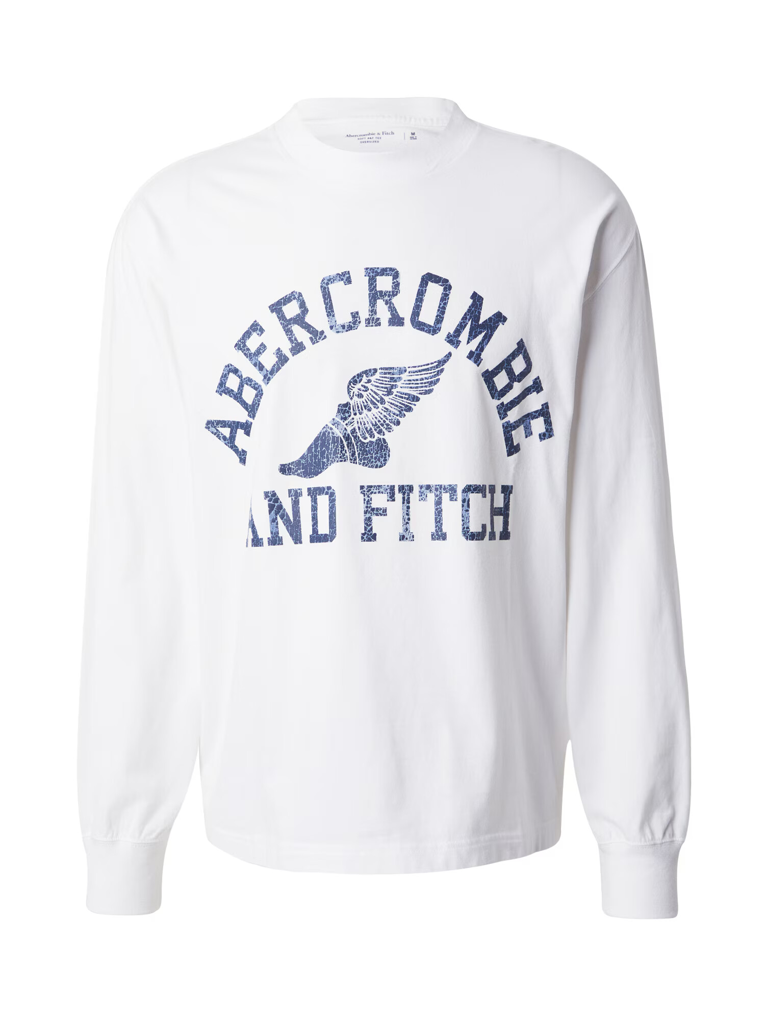 Abercrombie & Fitch Tricou albastru marin / alb - Pled.ro