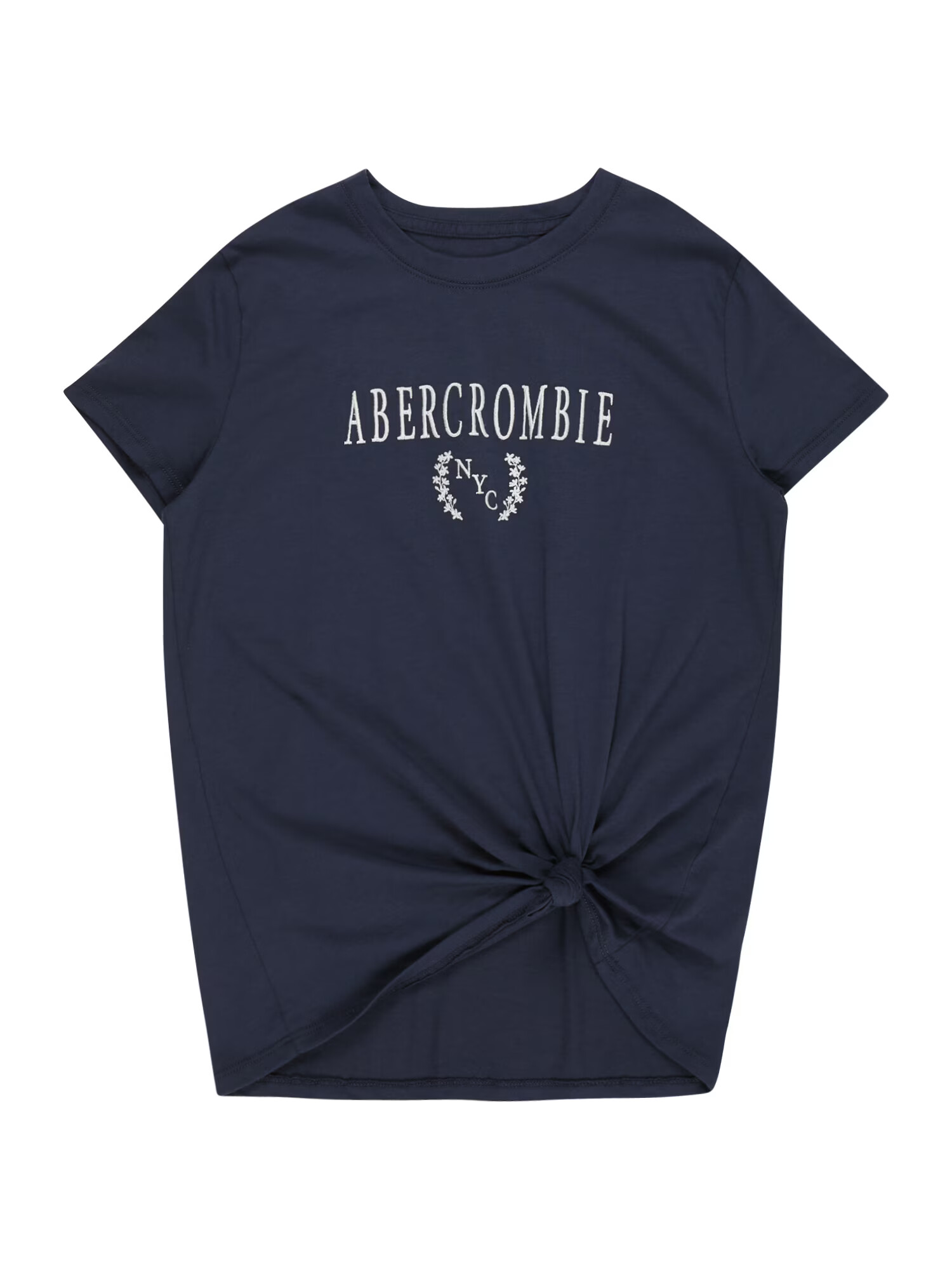 Abercrombie & Fitch Tricou albastru noapte / alb - Pled.ro