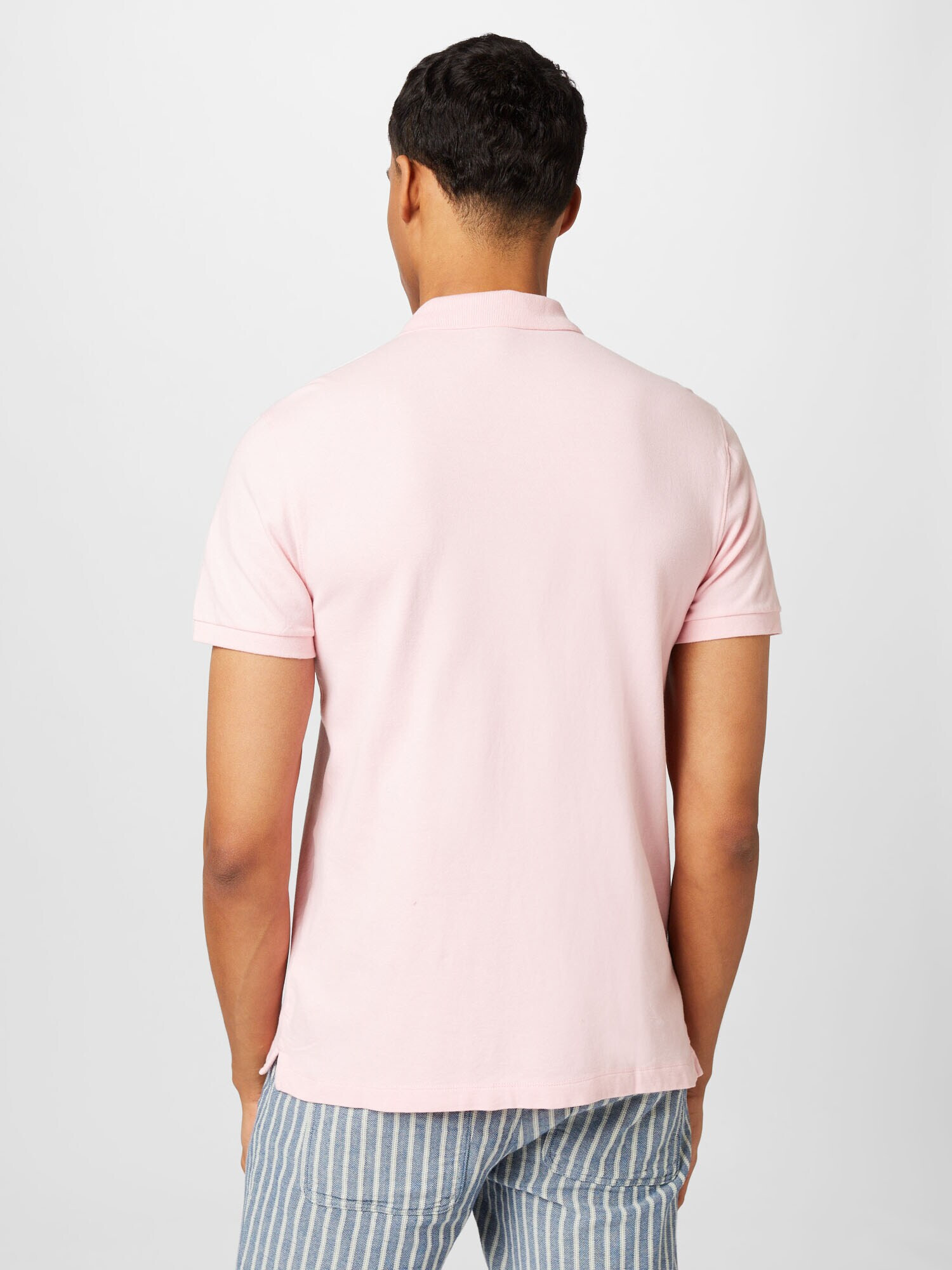 Abercrombie & Fitch Tricou albastru / roz pastel - Pled.ro