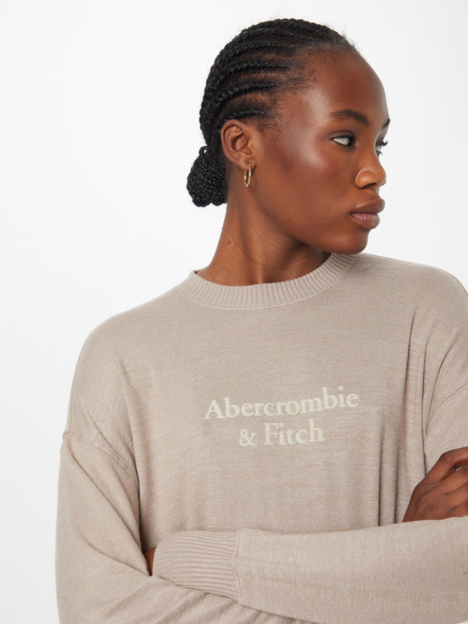 Abercrombie & Fitch Tricou bej - Pled.ro