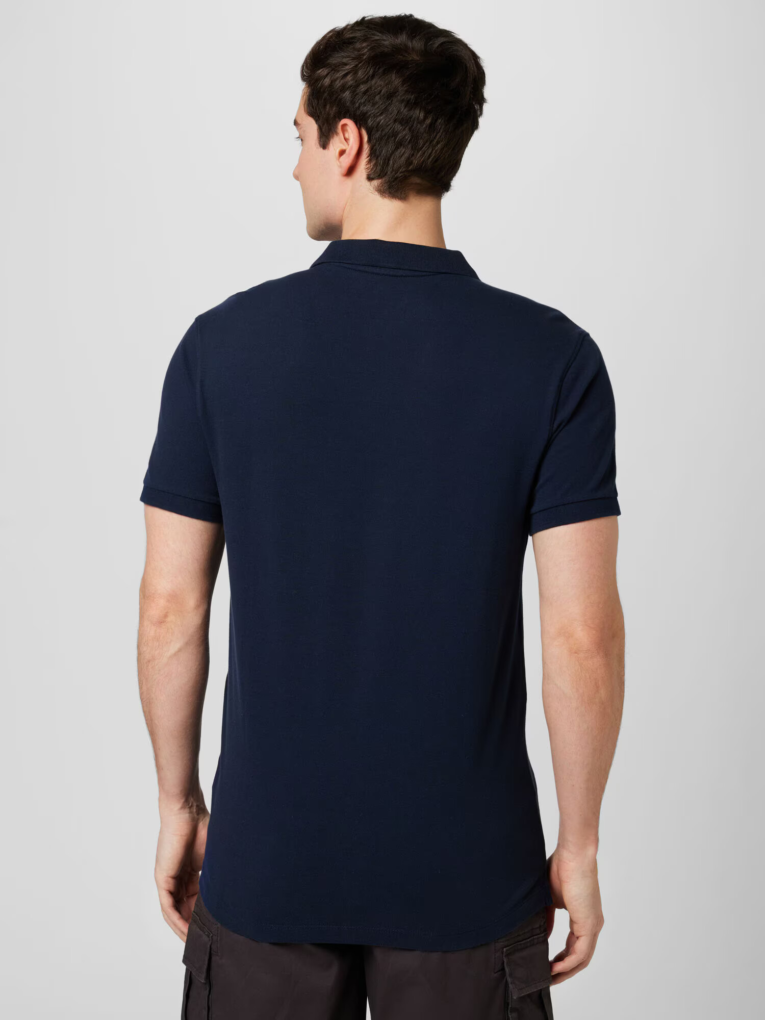 Abercrombie & Fitch Tricou bleumarin / alb - Pled.ro