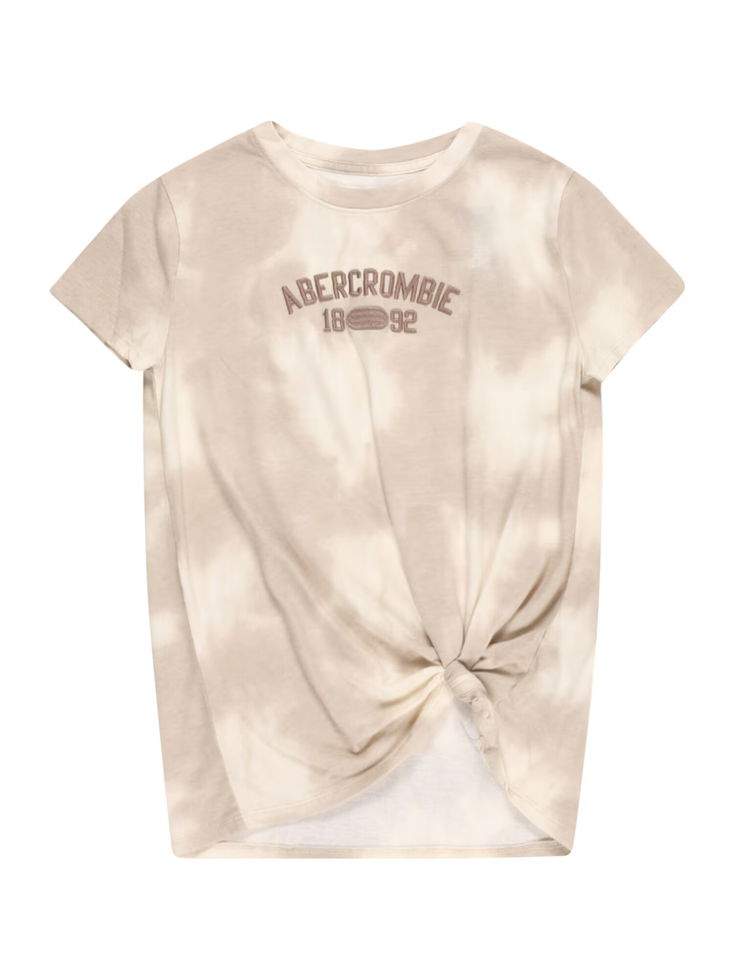 Abercrombie & Fitch Tricou crem / maro deschis - Pled.ro