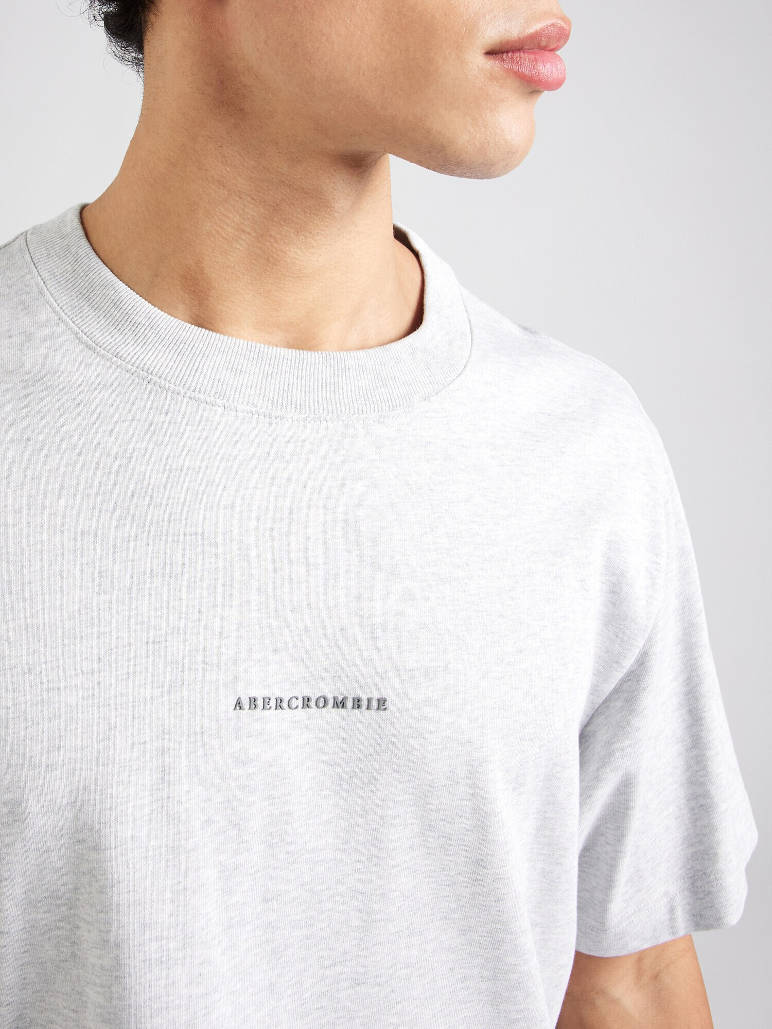 Abercrombie & Fitch Tricou gri / gri deschis - Pled.ro