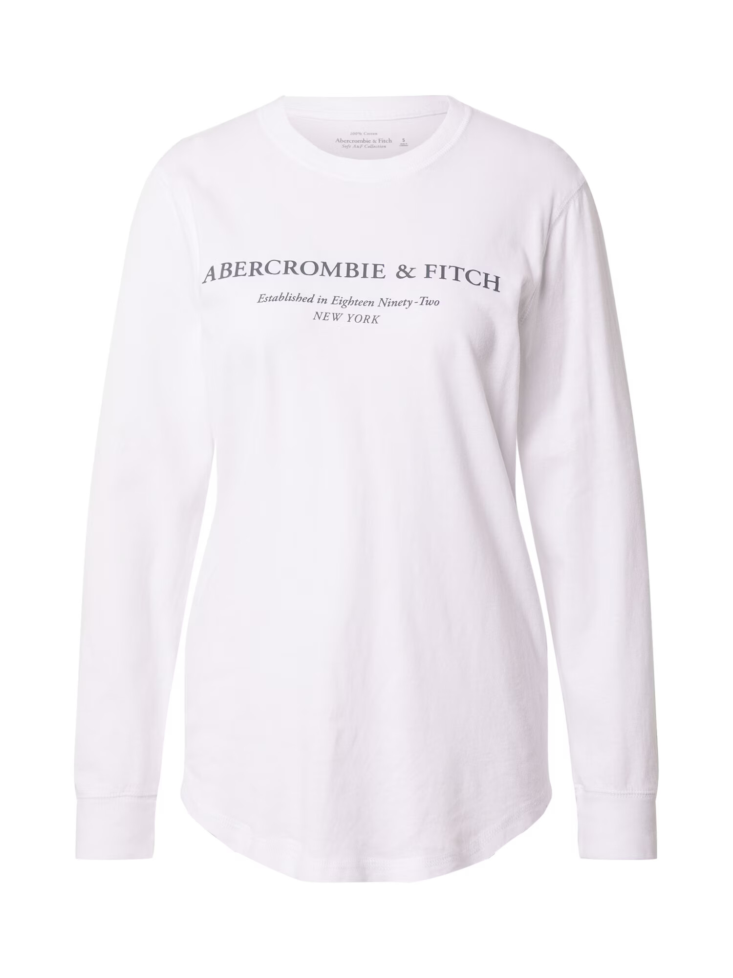 Abercrombie & Fitch Tricou negru / alb - Pled.ro